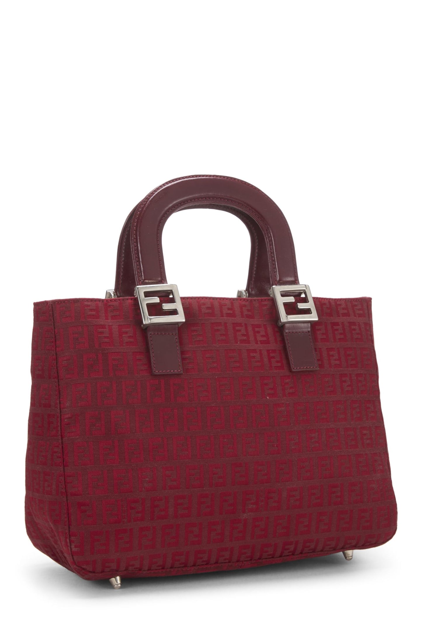 Fendi,  Red Zucchino Canvas Handbag Small, Red