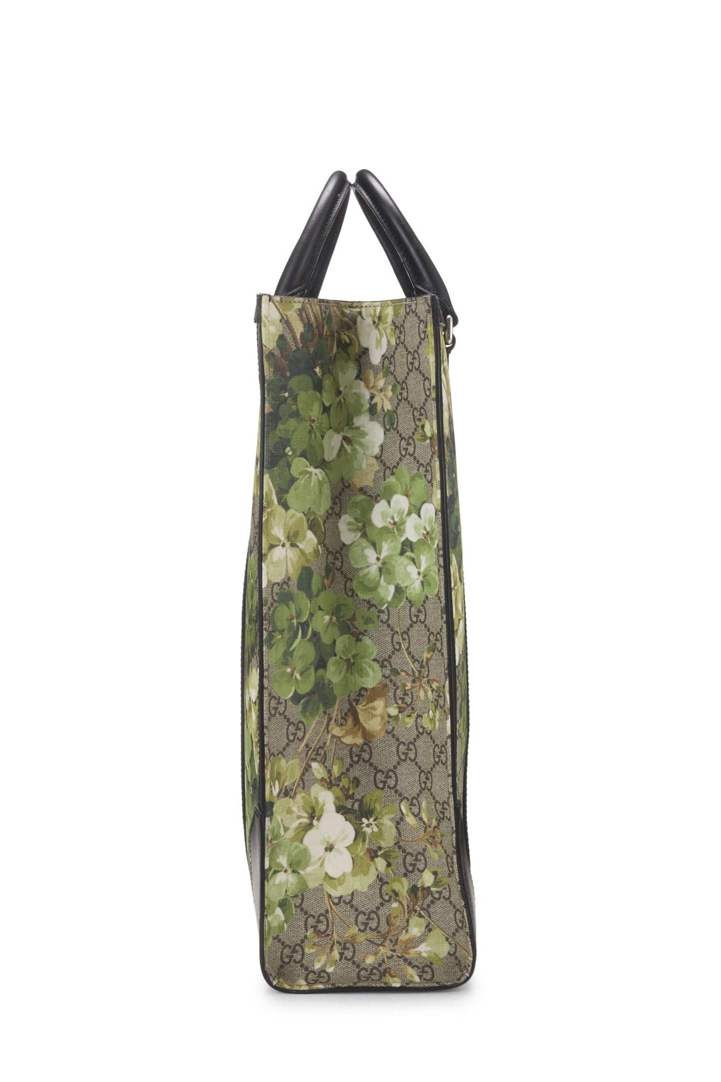 Gucci,  Green GG Supreme Coated Canvas Blooms Tote Large, Green
