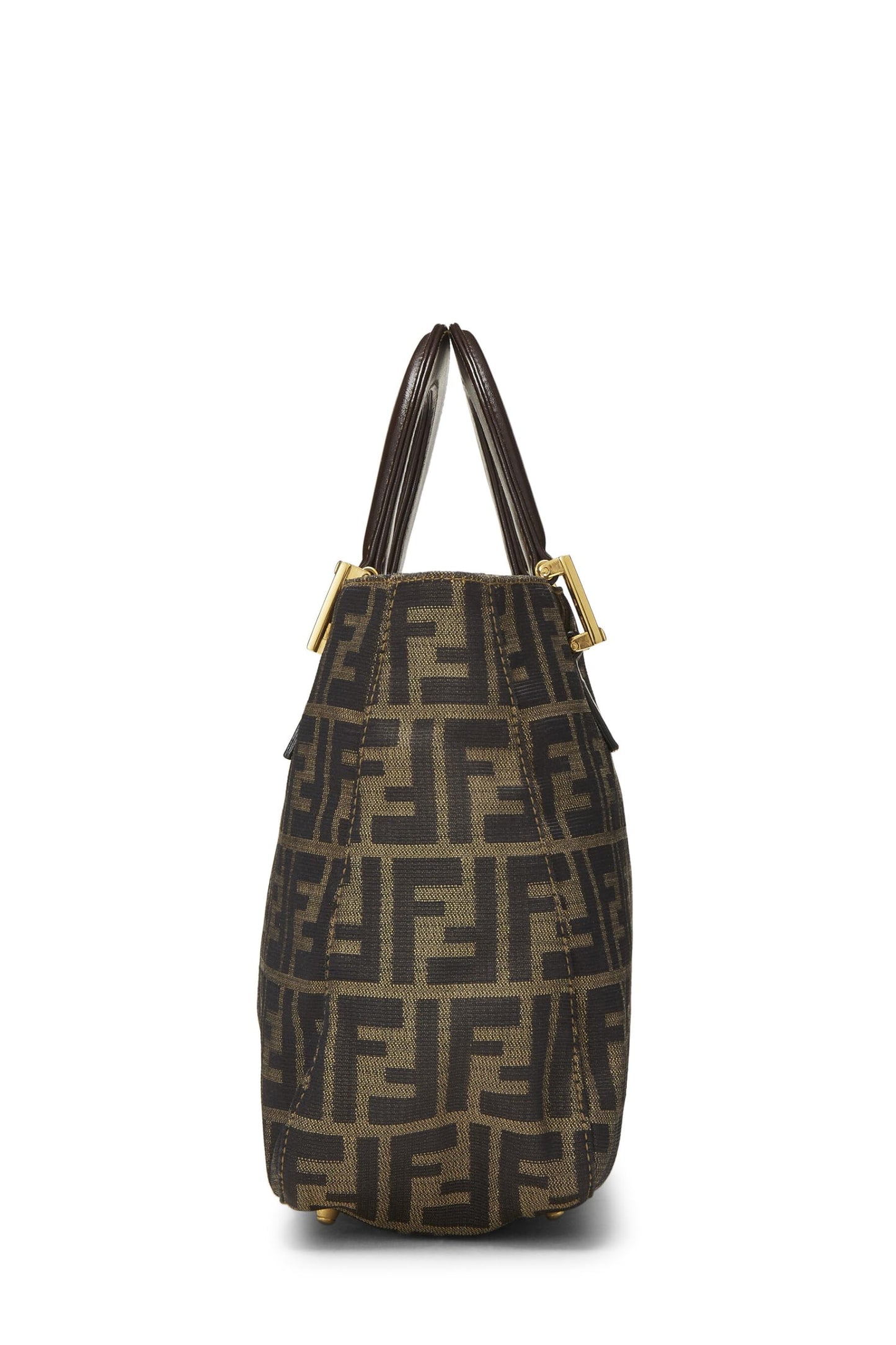 Fendi,  Brown Zucca Canvas Handbag Small, Brown