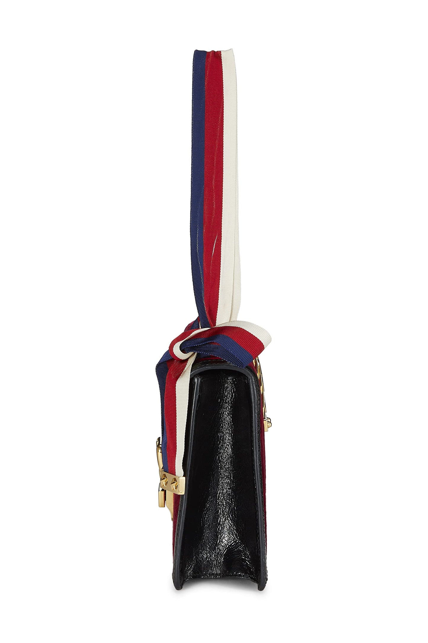Gucci,  Burgundy Velvet Sylvie Shoulder Bag, Burgundy
