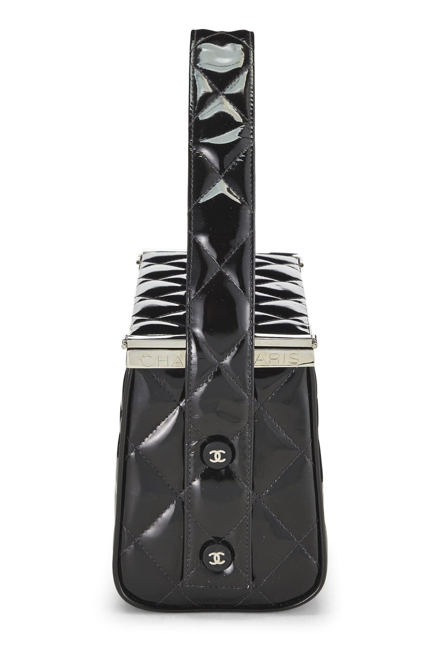 Chanel,  Black Patent Leather Box Vanity, Black
