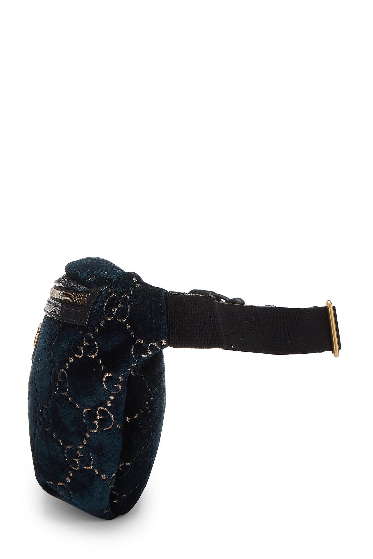 Gucci,  Navy GG Velvet Web Belt Bag, Navy