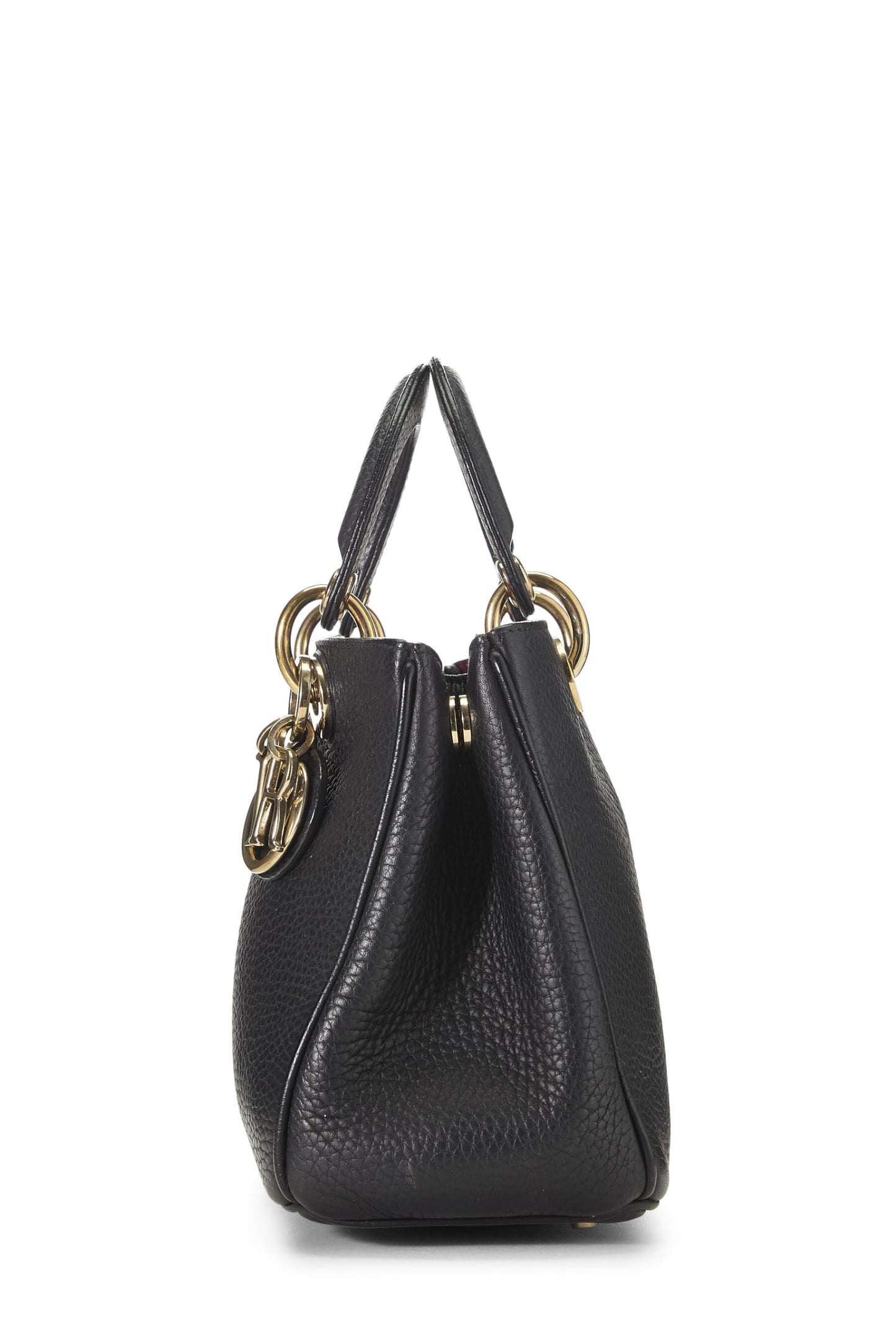Dior,  Black Leather Diorissimo Handbag Mini, Black