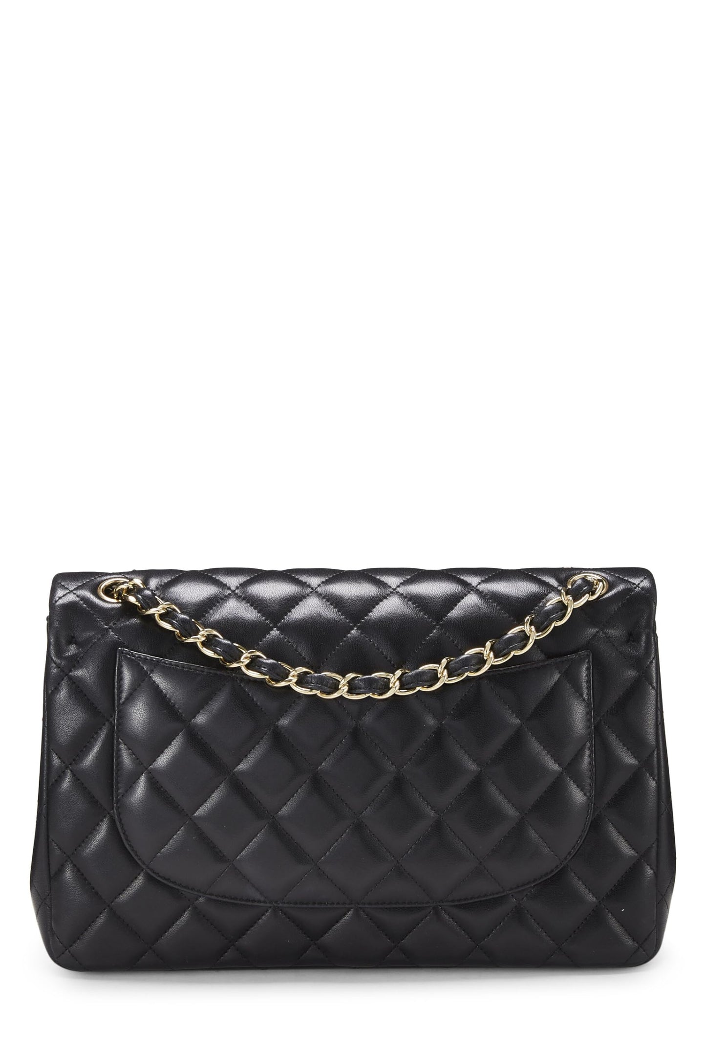 Chanel,  Black Quilted Lambskin New Classic Double Flap Jumbo, Black
