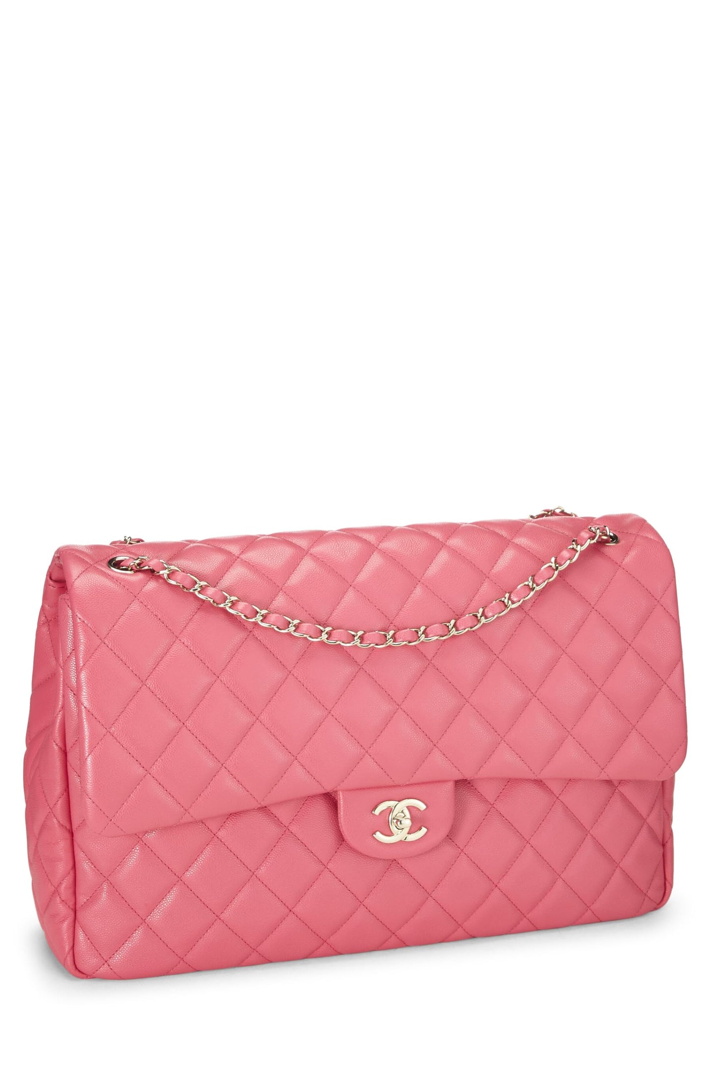 Chanel,  Pink Caviar Half Flap XL, Pink