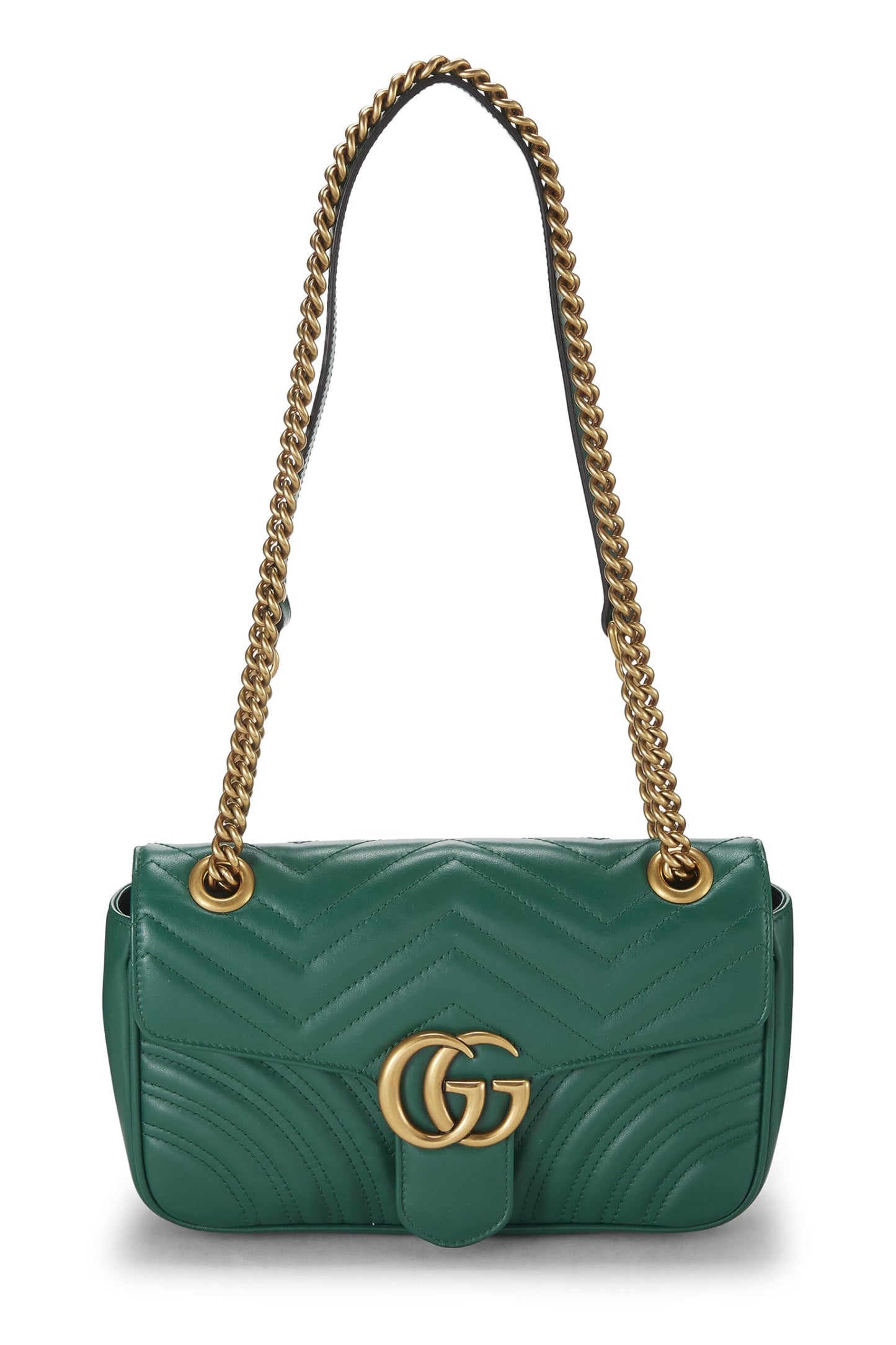 Gucci,  Green Leather GG Marmont MatelassÃƒÆ’Ã‚Â© Mini, Green