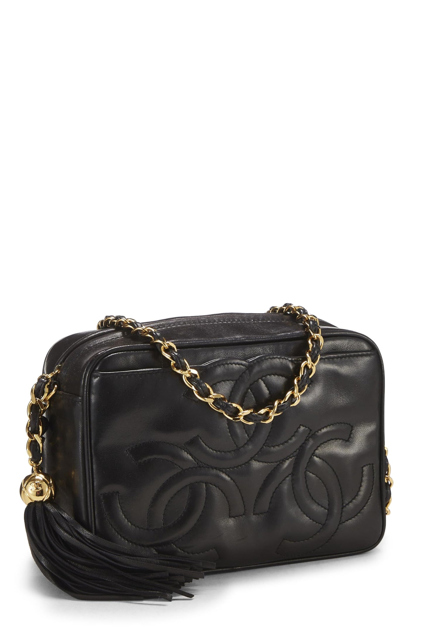 Chanel,  Black Lambskin 3 'CC' Camera Bag Mini, Black