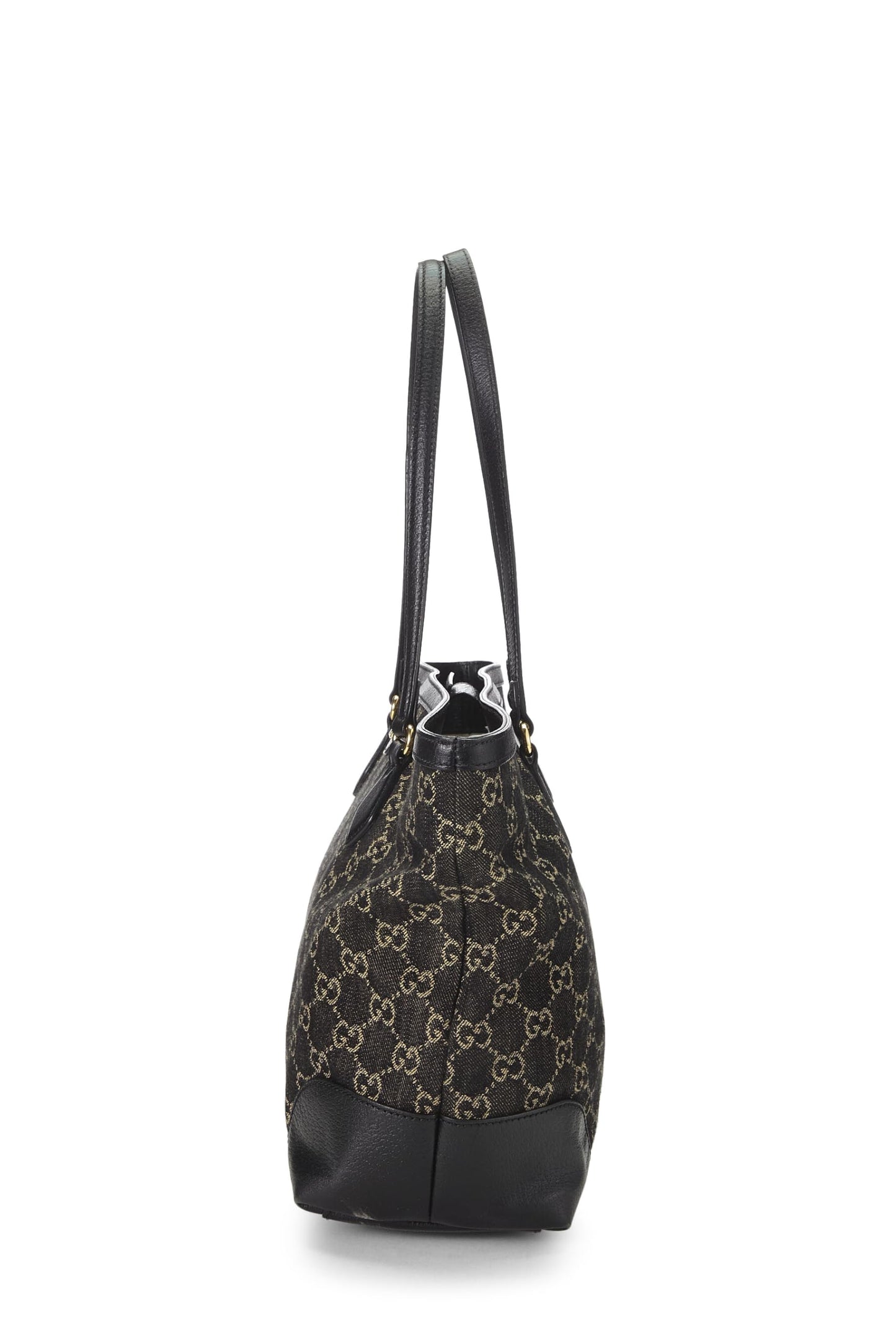 Gucci,  Black GG Denim Ophidia Tote Medium, Black