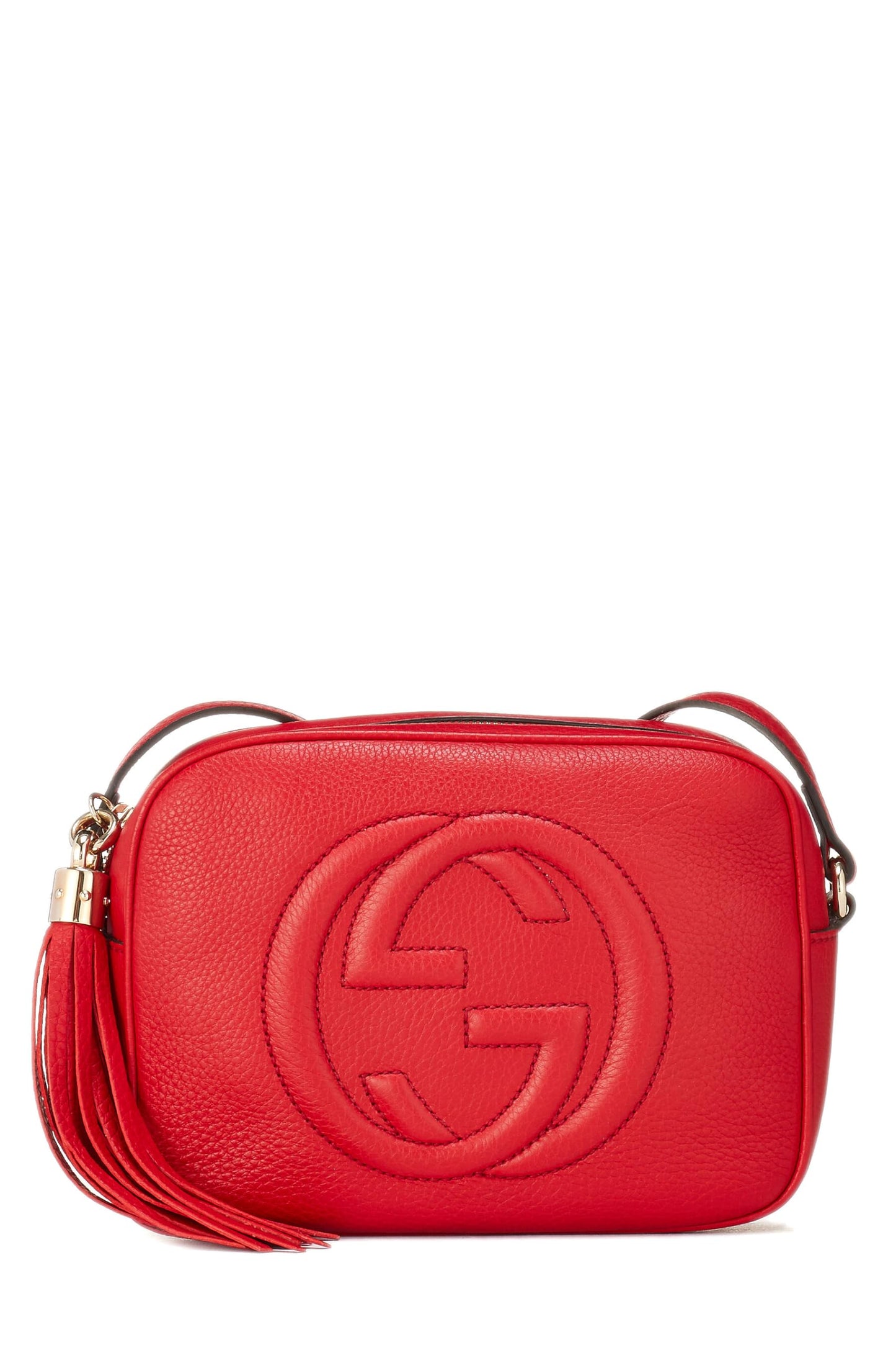 Gucci,  Red Grained Leather Soho Disco, Red