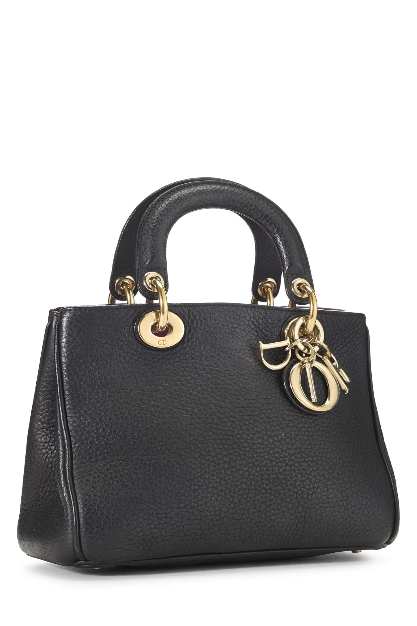 Dior,  Black Leather Diorissimo Handbag Mini, Black