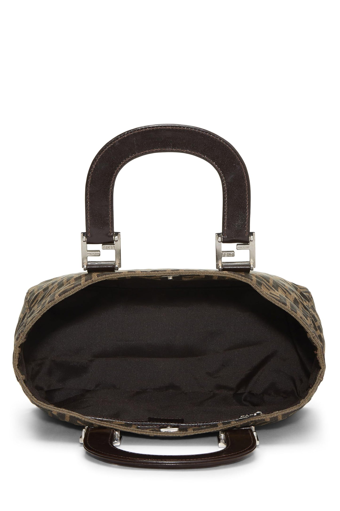 Fendi,  Brown Zucca Canvas Handbag Small, Brown
