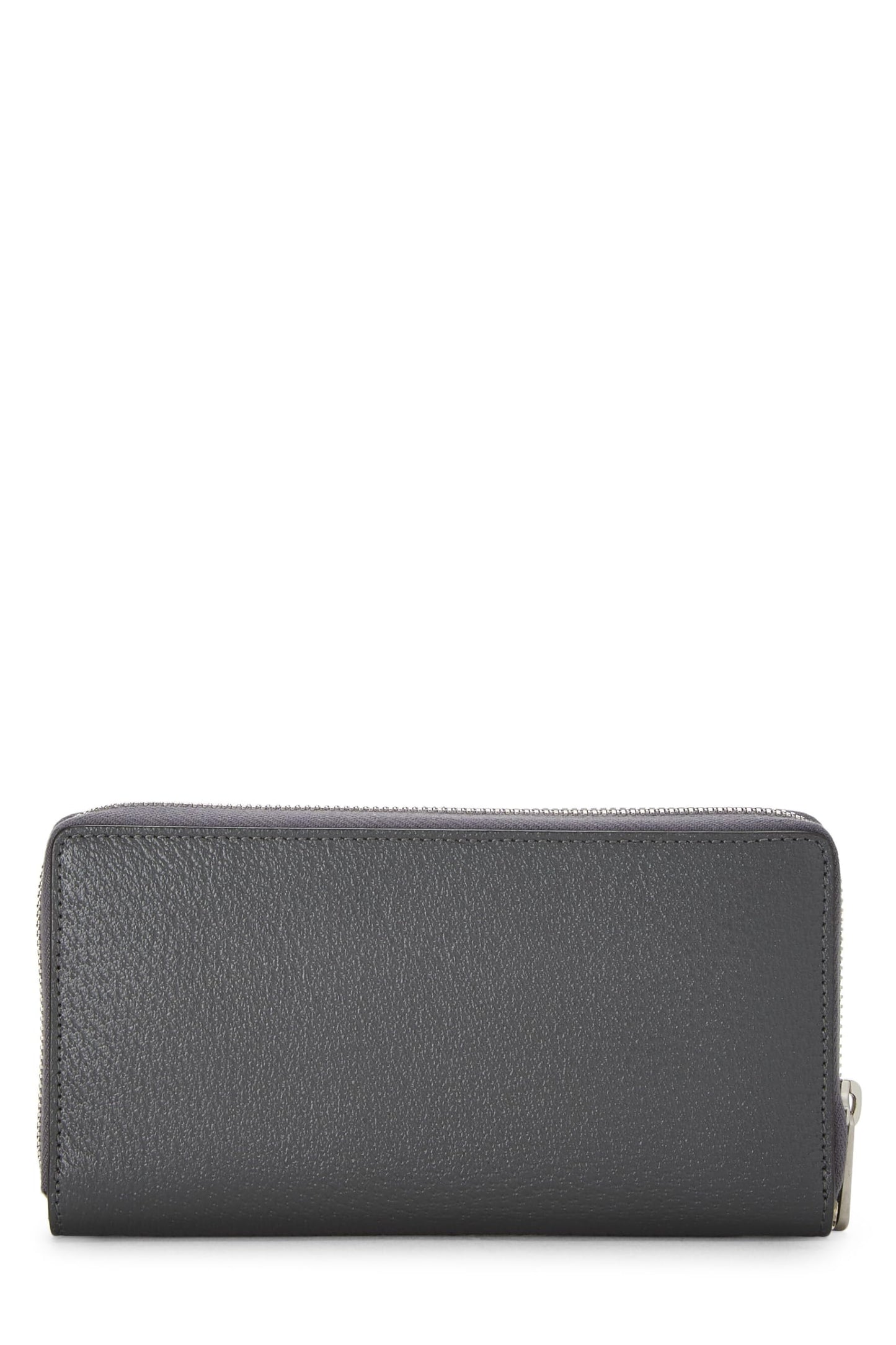 Gucci,  Grey Leather & Original GG Supreme Zip Around Wallet, Grey