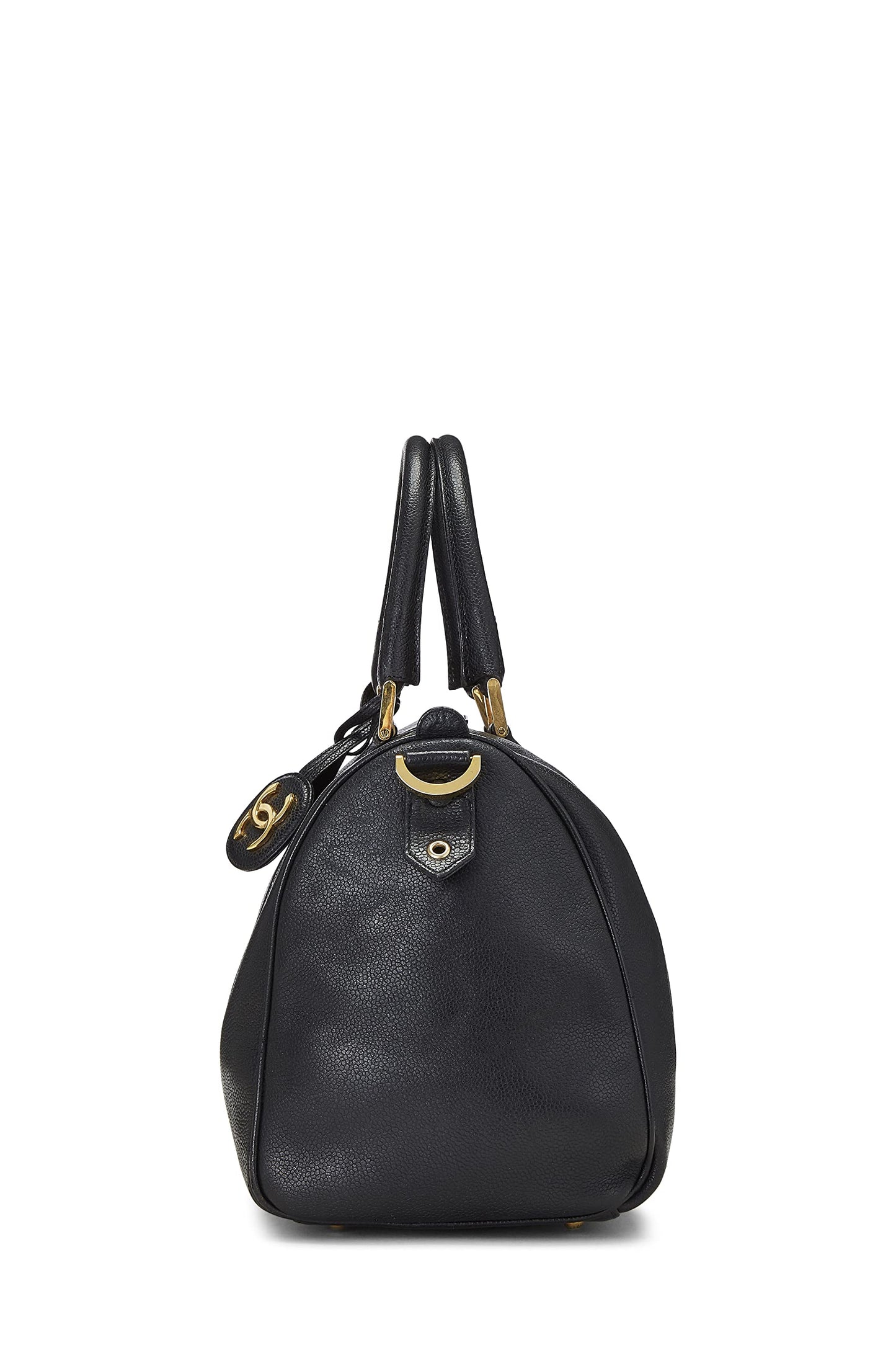 Chanel,  Black Caviar Boston Small, Black