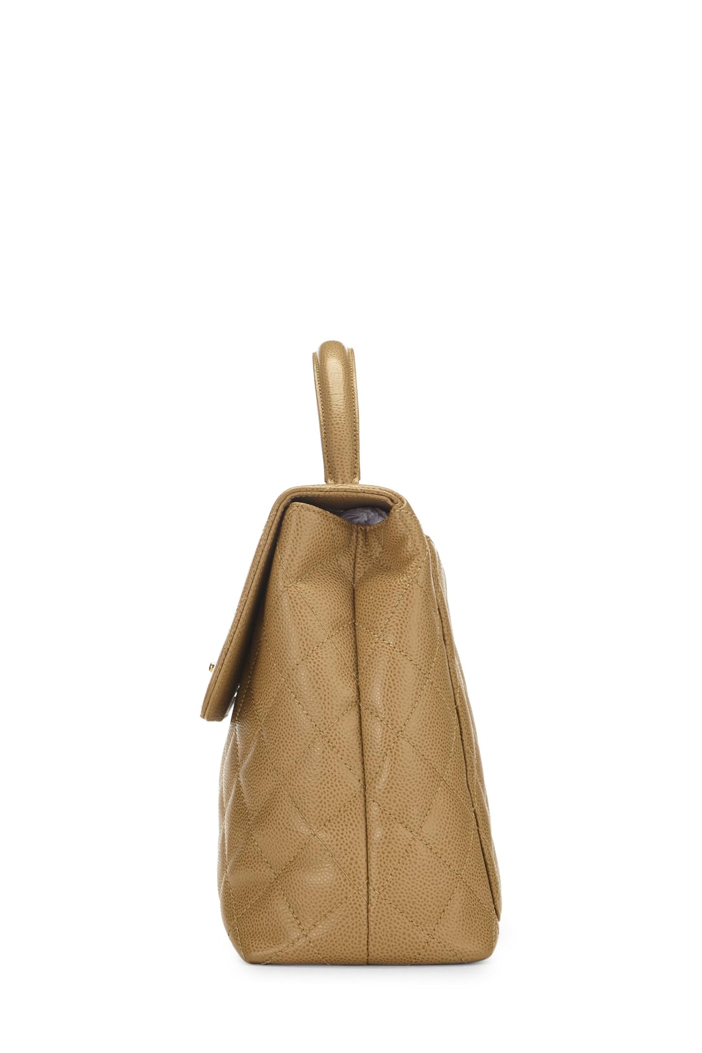 Chanel,  Beige Quilted Caviar Kelly, Beige