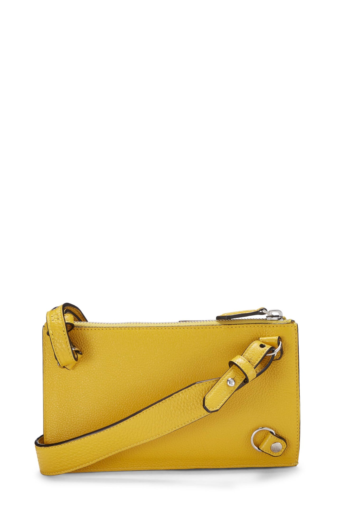 Fendi,  Yellow Leather Waist Pouch, Yellow