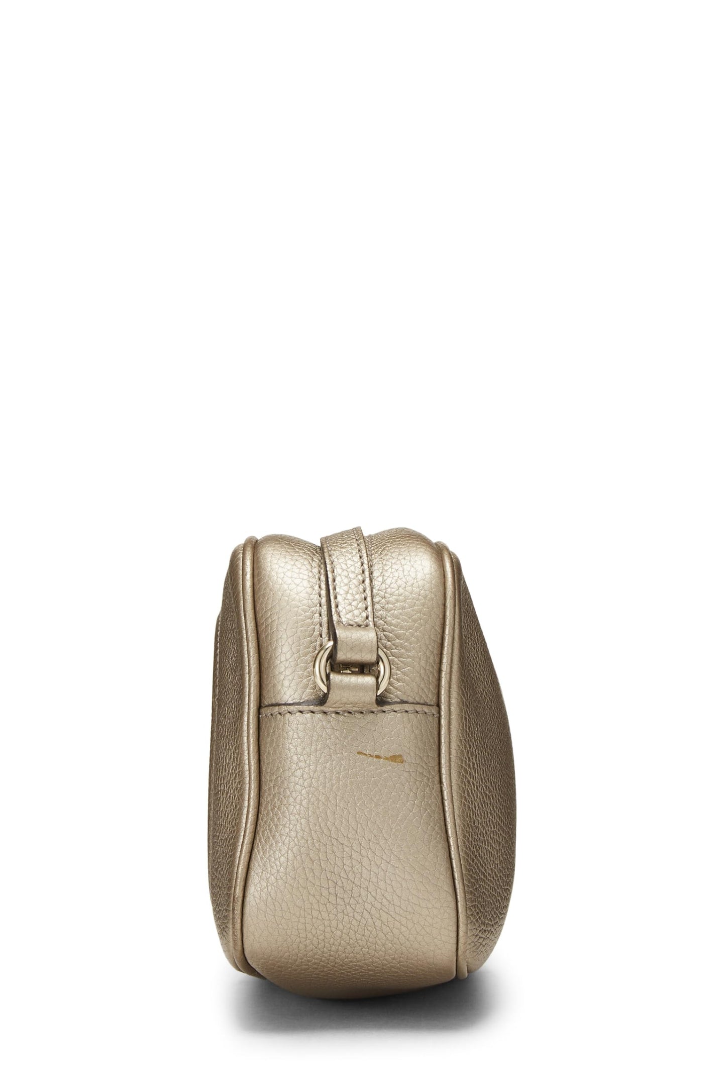 Gucci,  Gold Metallic Grained Leather Soho Disco, Gold