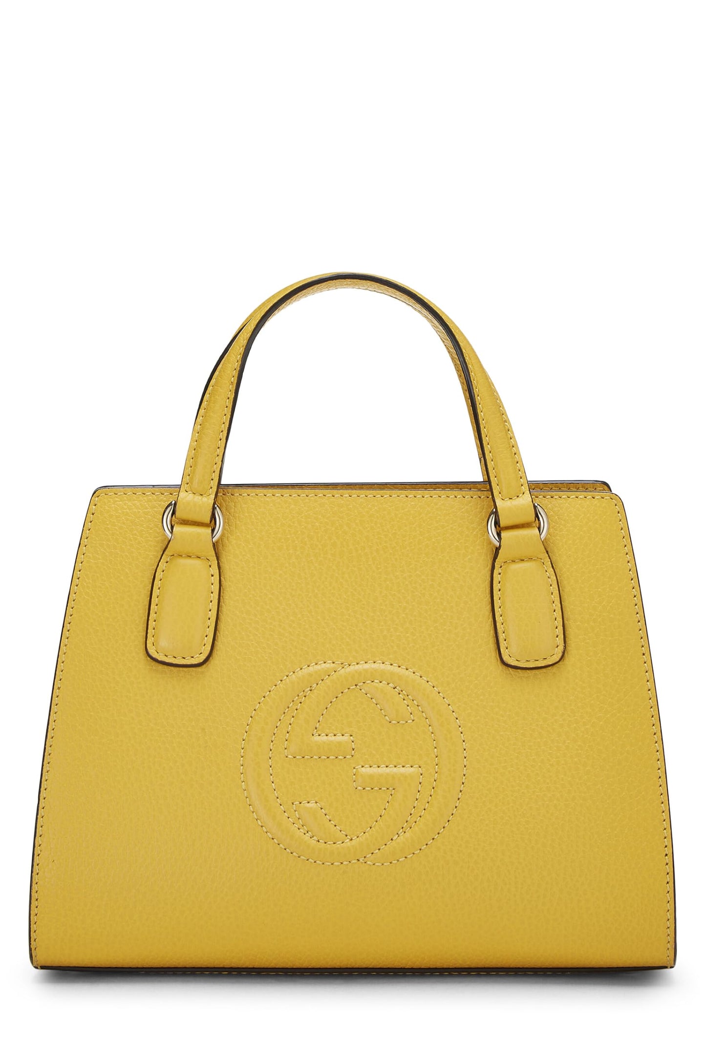 Gucci,  Yellow Grained Leather Soho Handbag, Yellow