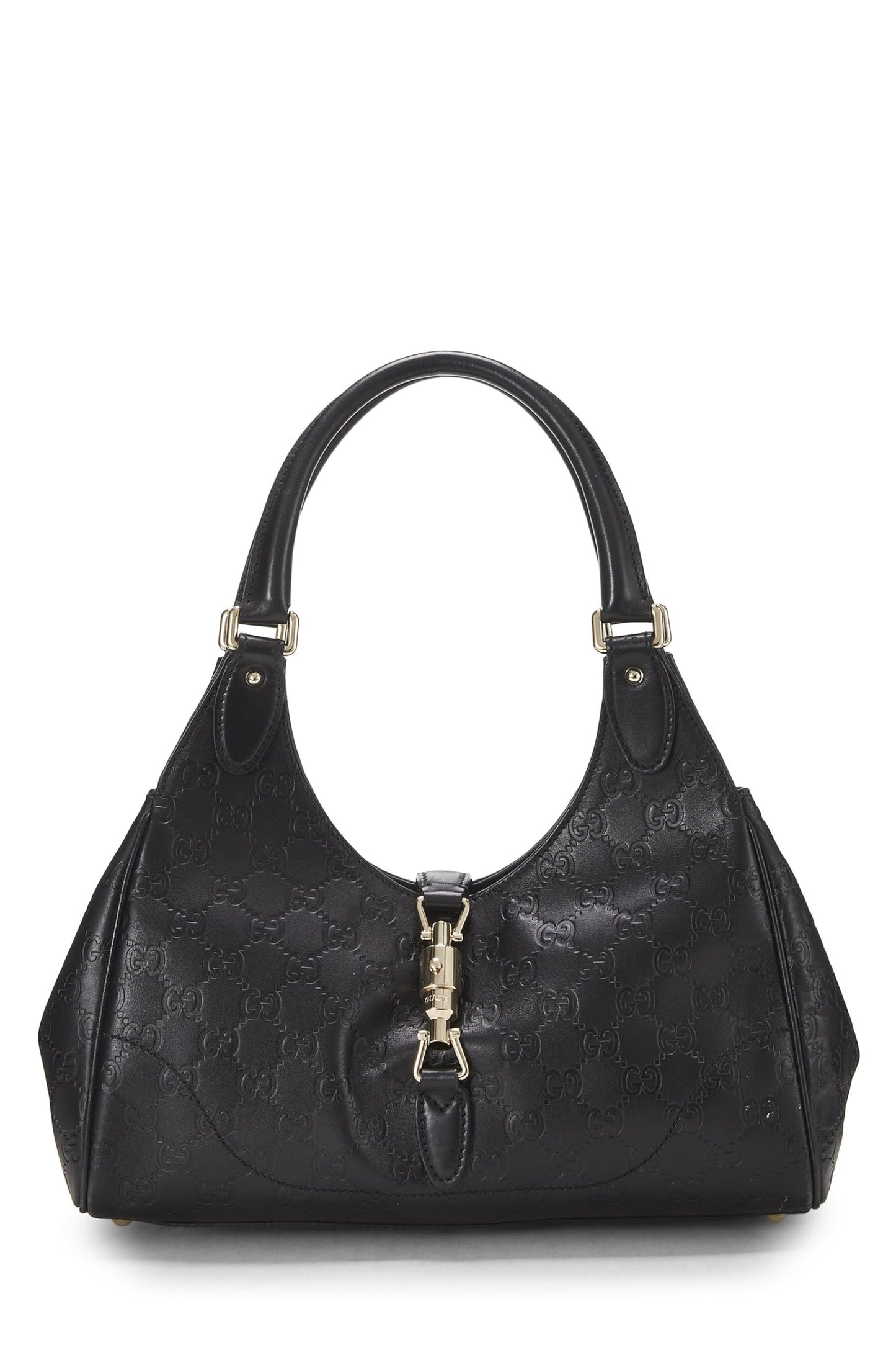 Gucci,  Black Guccissima Leather Bardot Bag, Black