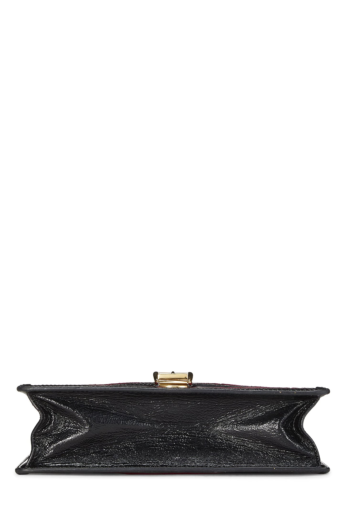 Gucci,  Burgundy Velvet Sylvie Shoulder Bag, Burgundy
