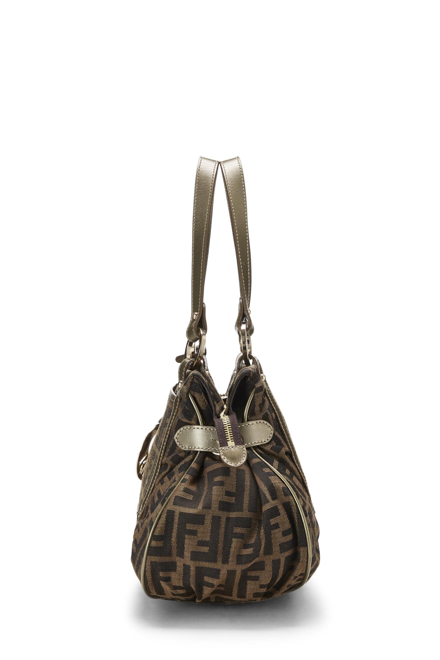 Fendi,  Brown Zucca Canvas Chef Medium, Silver