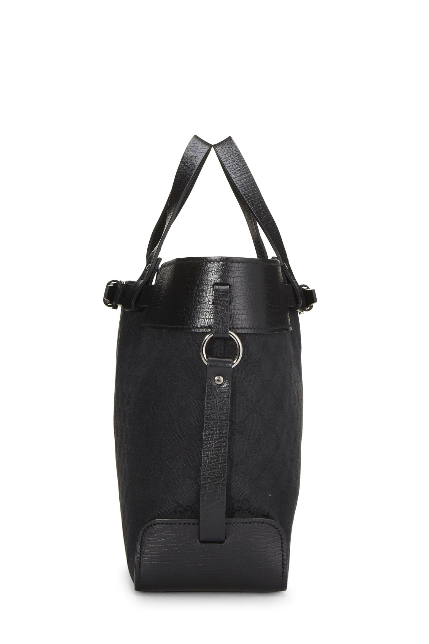 Gucci,  Black Original GG Canvas Buckle Tote Large, Black