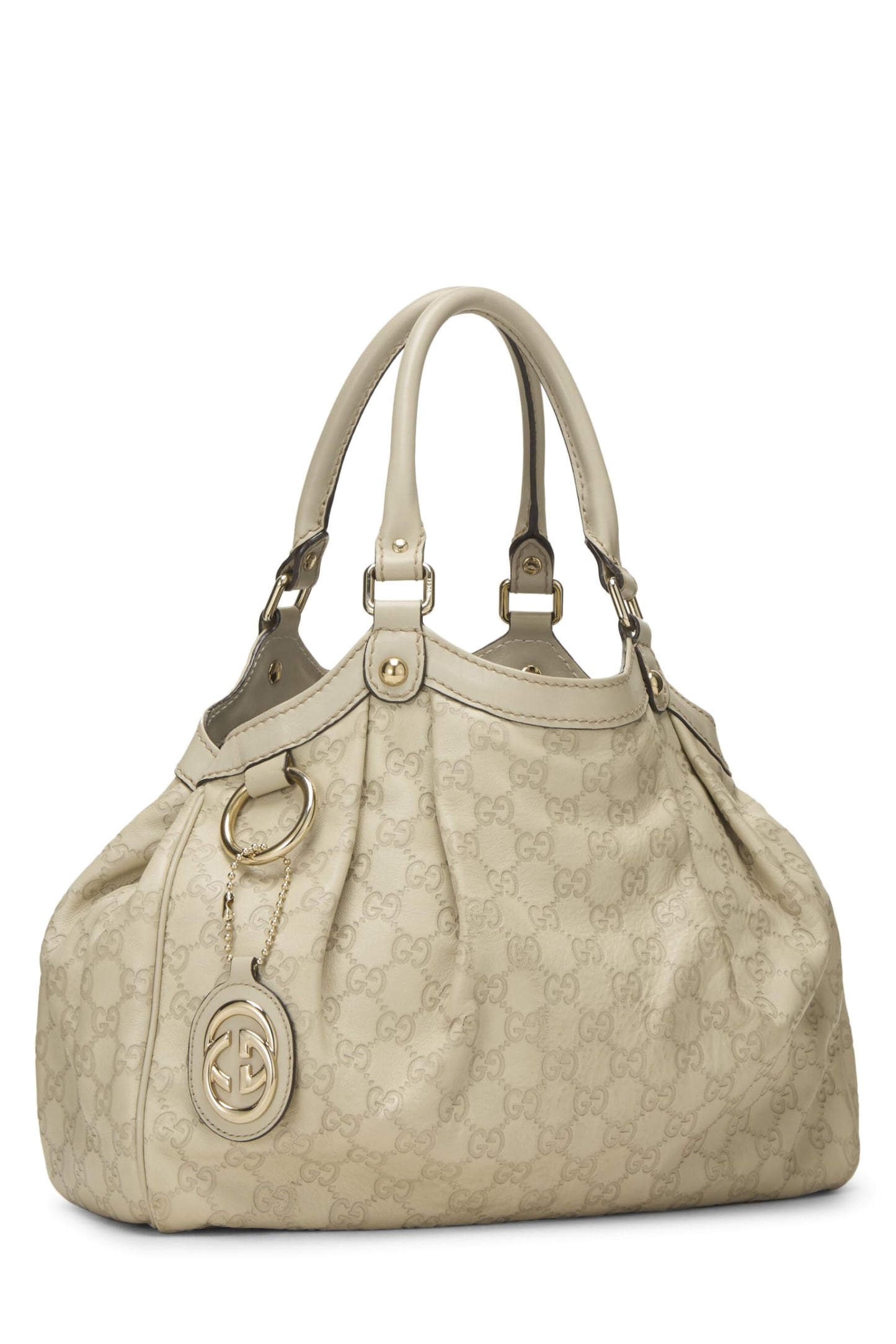 Gucci,  Cream Guccissima Sukey Tote, White