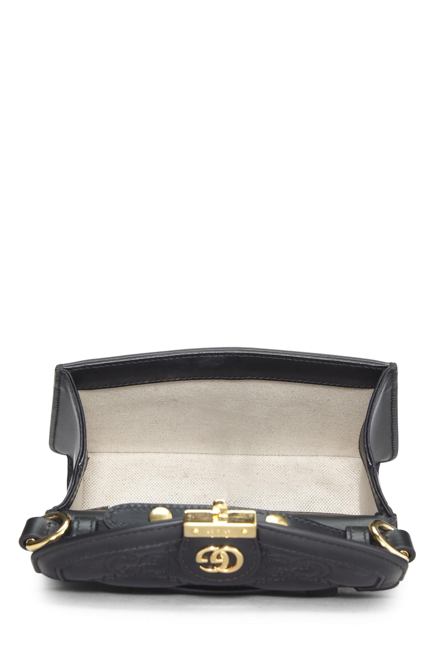 Gucci,  Black GG MatelassÃƒÆ’Ã‚Â© Leather Top Handle Small, Black
