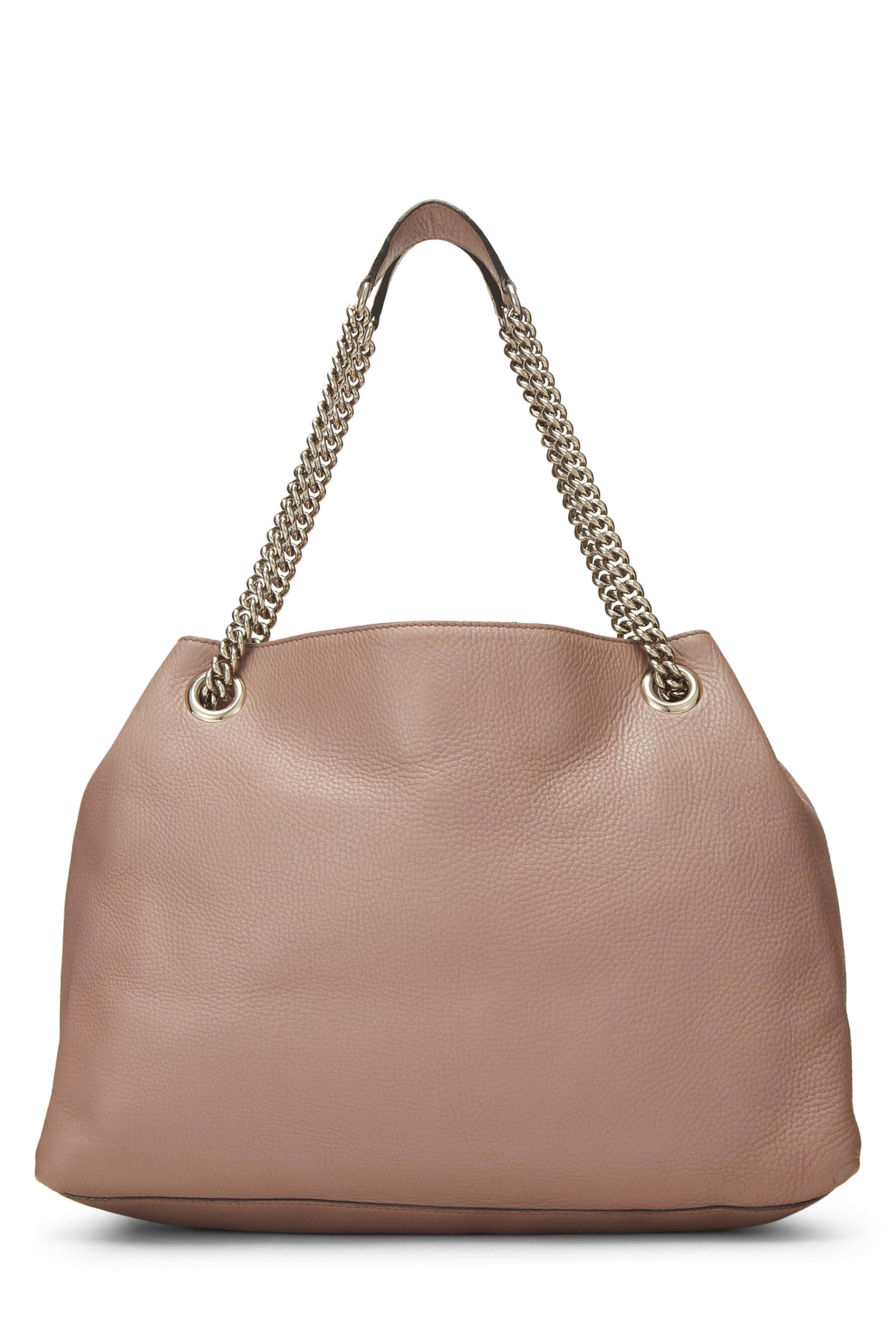 Gucci,  Pink Leather Soho Chain Tote, Beige