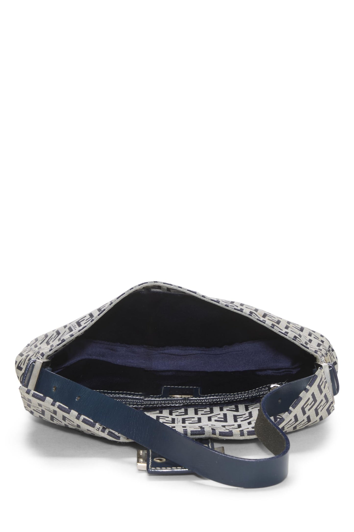 Fendi,  Navy Zucchino Canvas Baguette, Navy