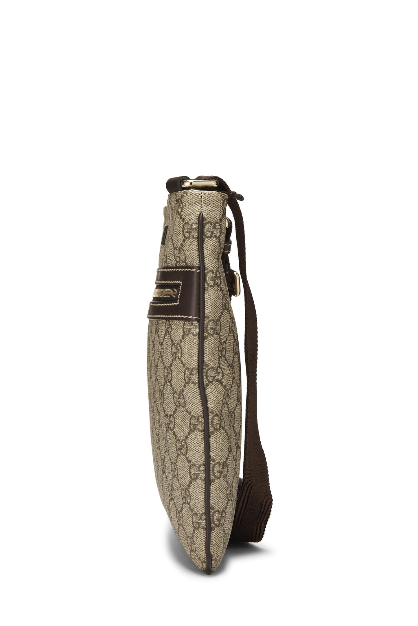 Gucci,  Original GG Supreme Canvas Flat Messenger Bag, Brown