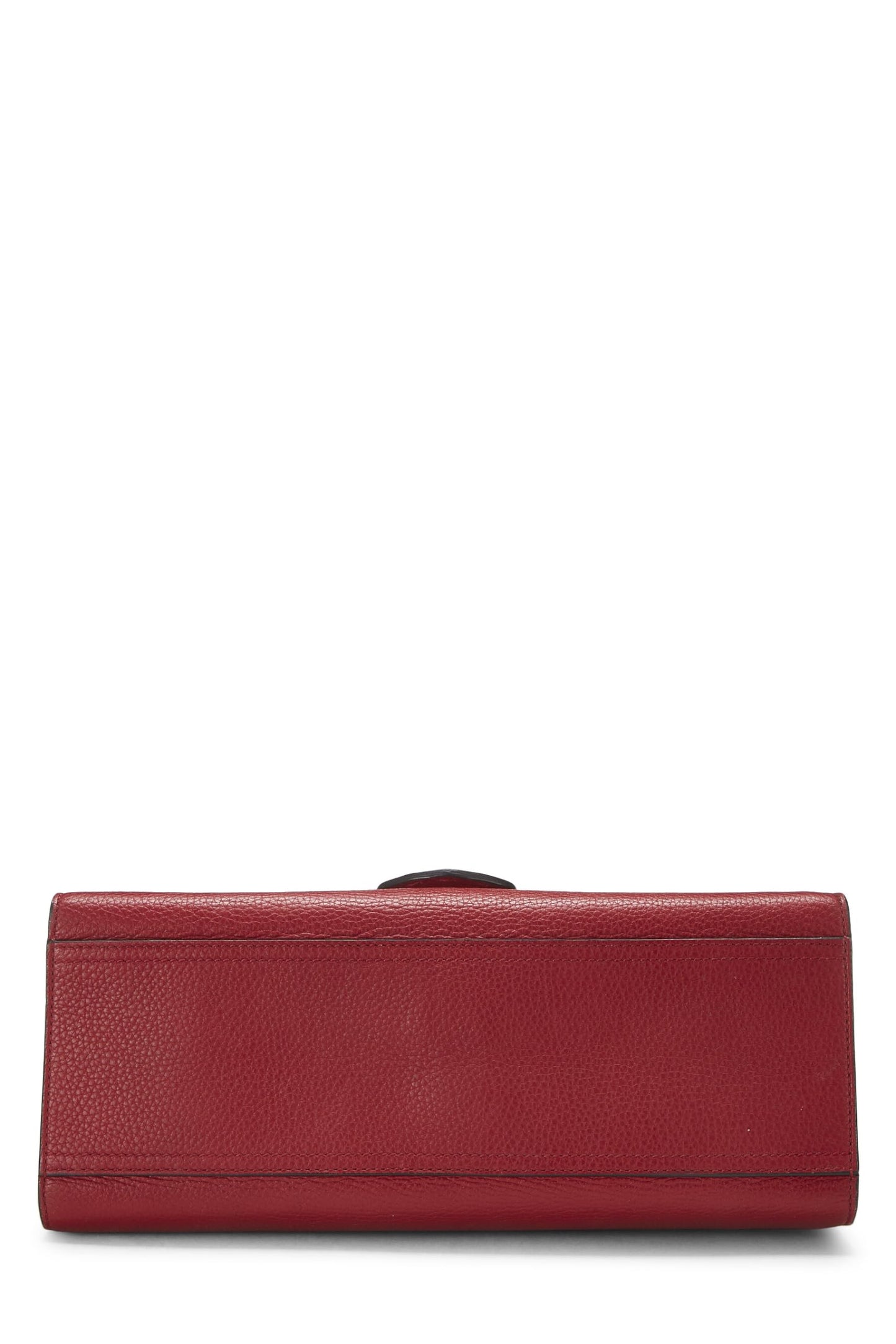 Gucci,  Red Leather GG Marmont Top Handle Flap Bag Small, Red