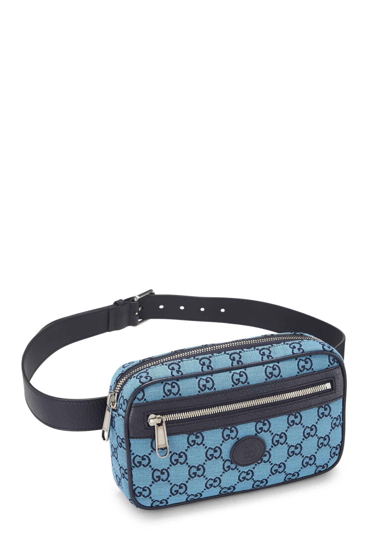 Gucci,  Blue GG Marmont Canvas Belt Bag, Blue