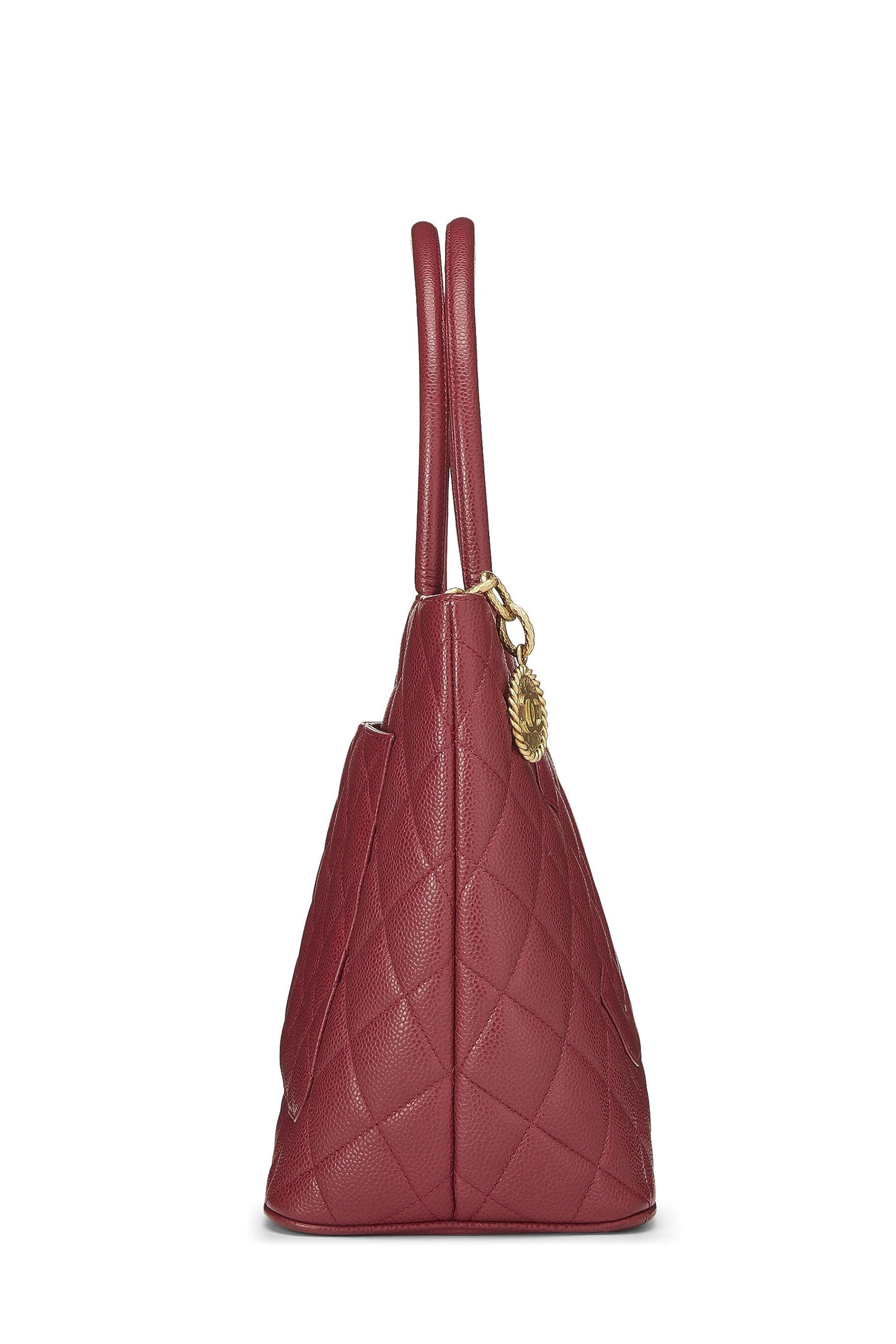 Chanel,  Pink Quilted Caviar Medallion Tote, Pink