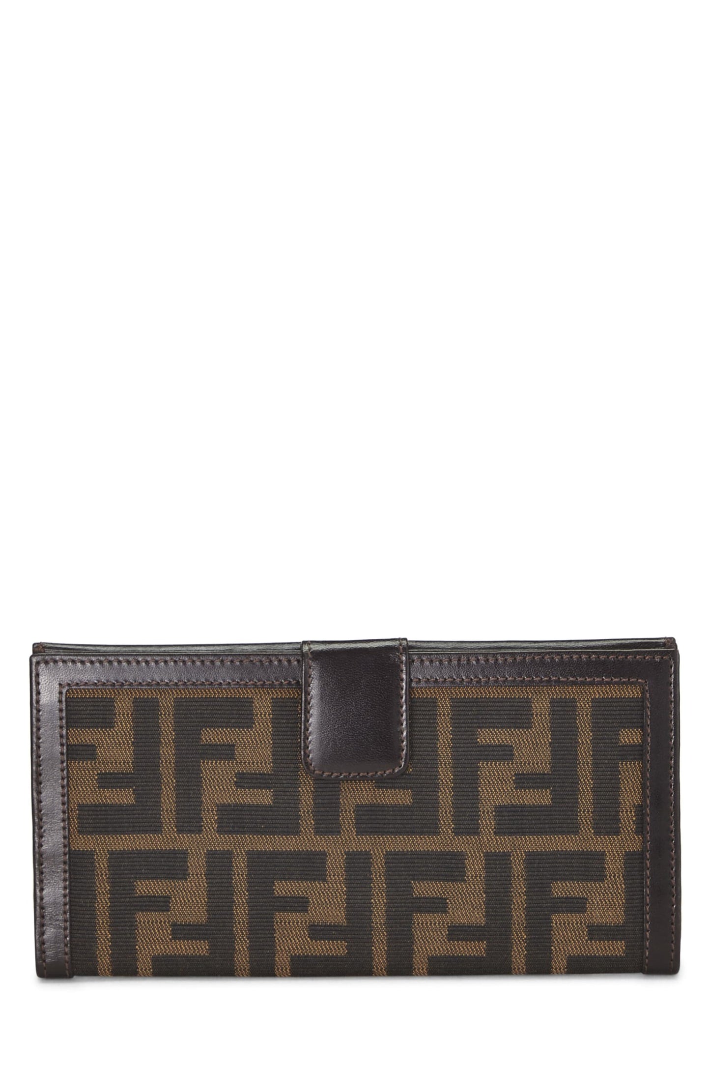 Fendi,  Brown Zucca Canvas Long Wallet, Brown