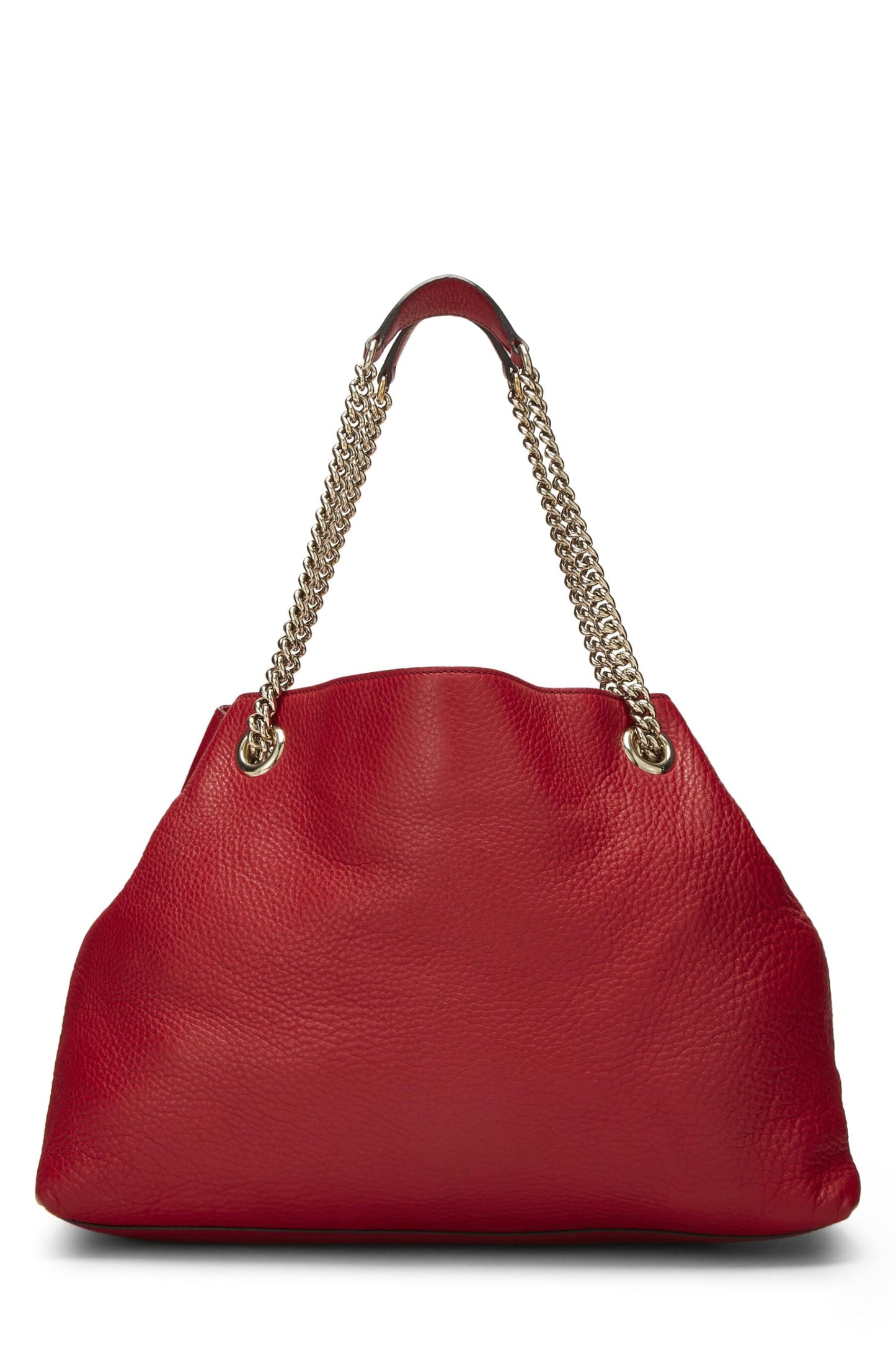 Gucci,  Red Leather Soho Chain Tote, Red