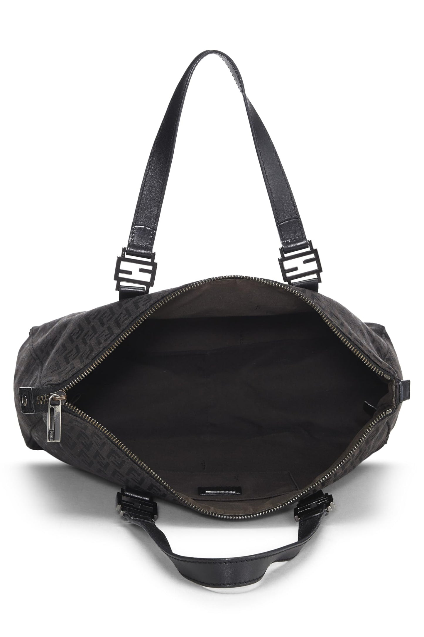 Fendi,  Black Zucchino Canvas Tote Small, Black