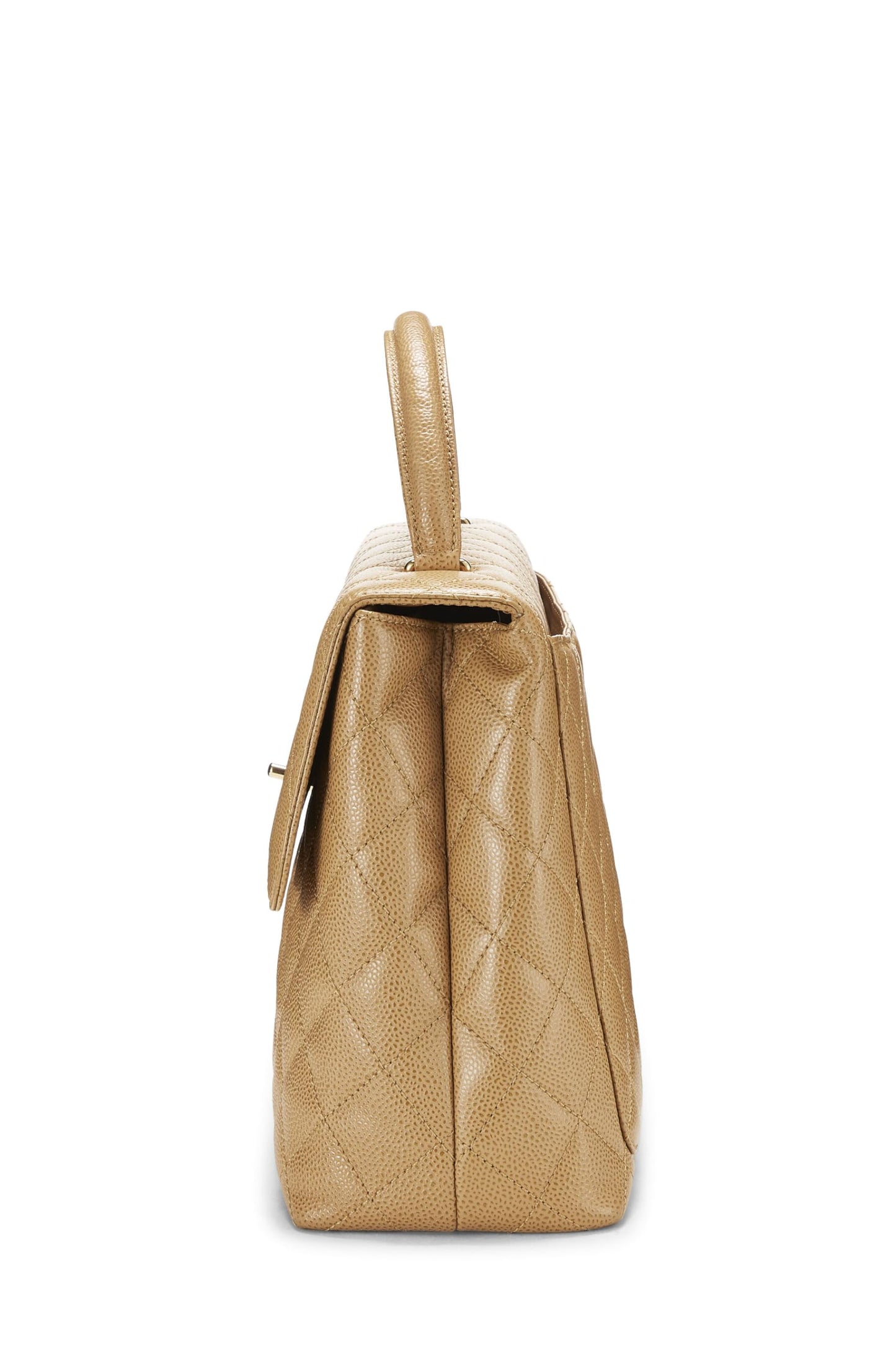 Chanel,  Beige Quilted Caviar Kelly, Beige