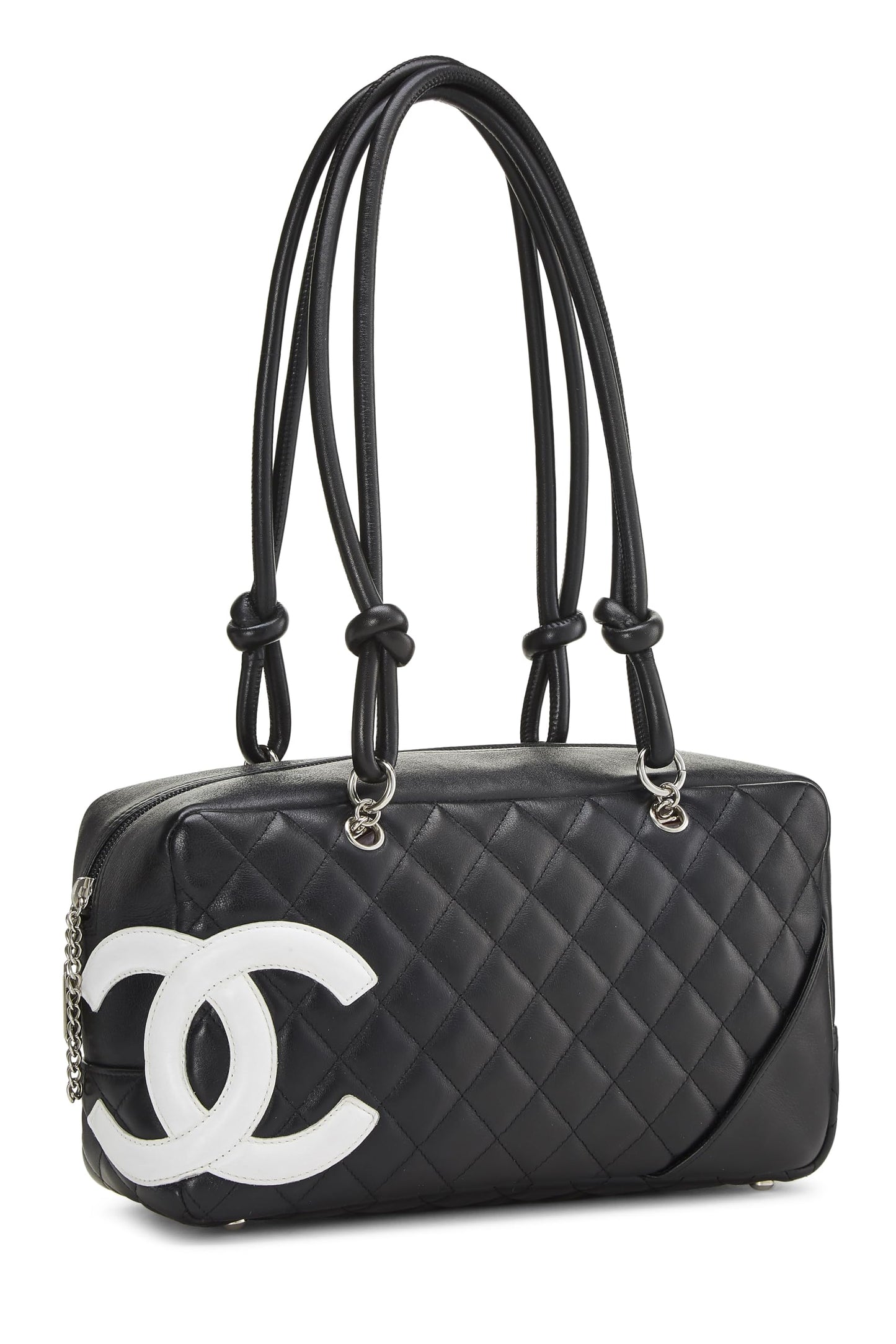 Chanel,  Black Calfskin Cambon Ligne Bowler, Black