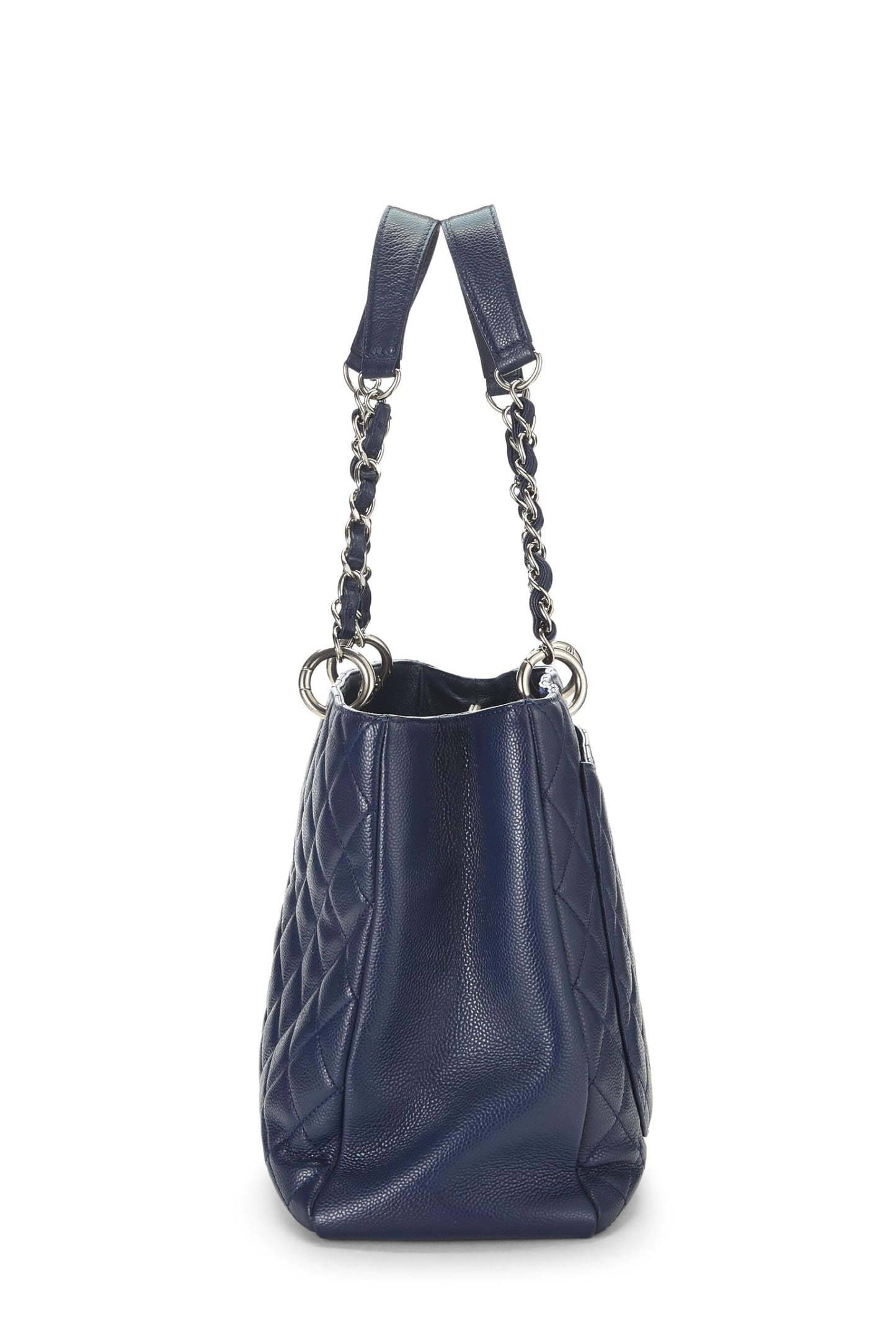 Chanel,  Navy Quilted Caviar Grand Shopping Tote (GST) XL, Navy