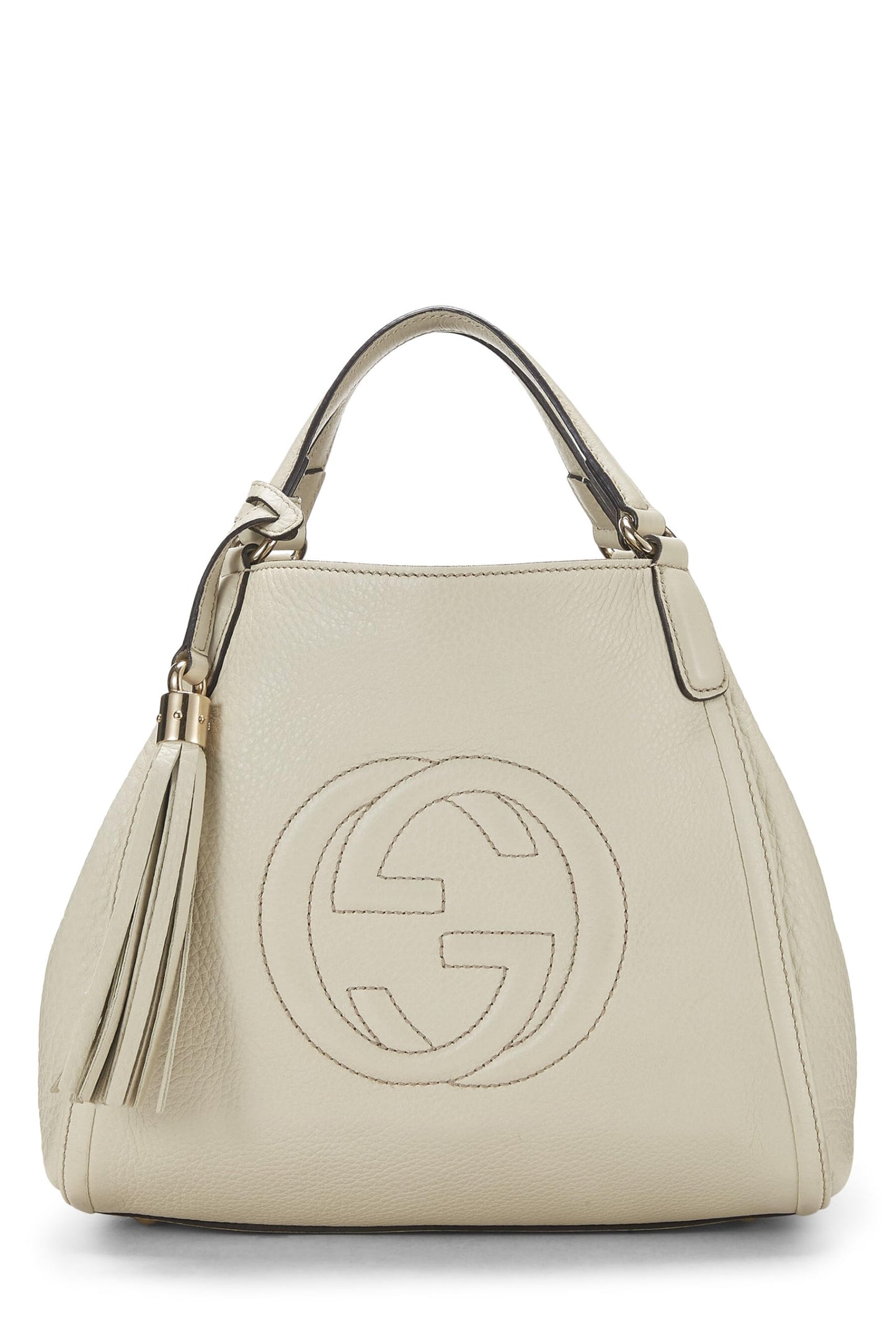 Gucci,  White Leather Soho Convertible Shoulder Bag Small, White