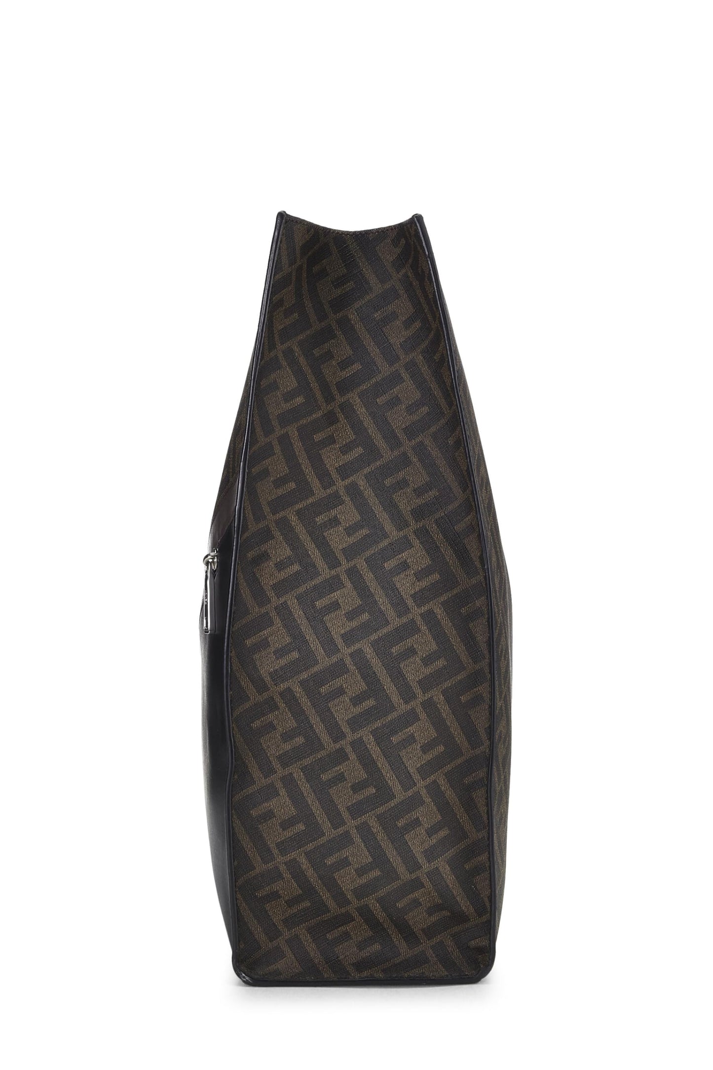 Fendi,  Brown Zucca Coated Canvas Tote, Black