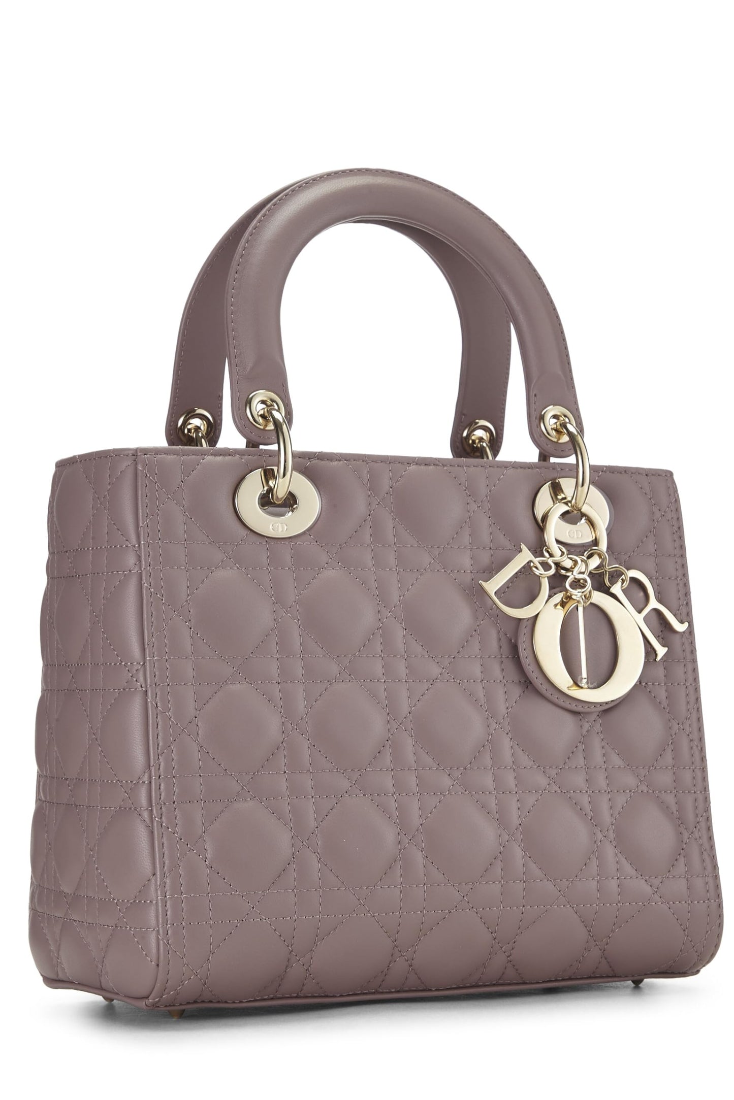 Dior,  Purple Cannage Quilted Lambskin Lady Dior Medium, Purple