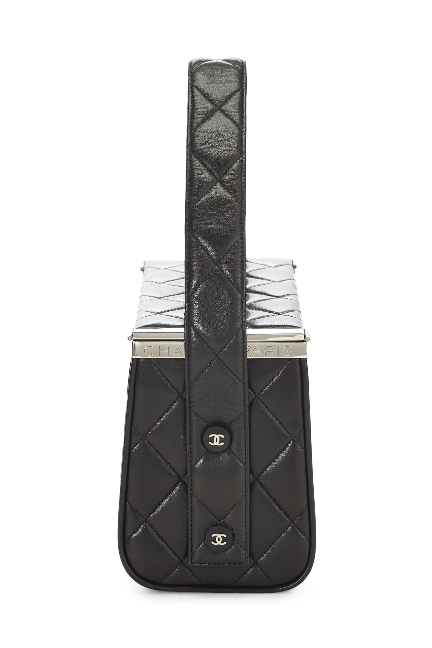 Chanel,  Black Quilted Lambskin Box Vanity Small, Black