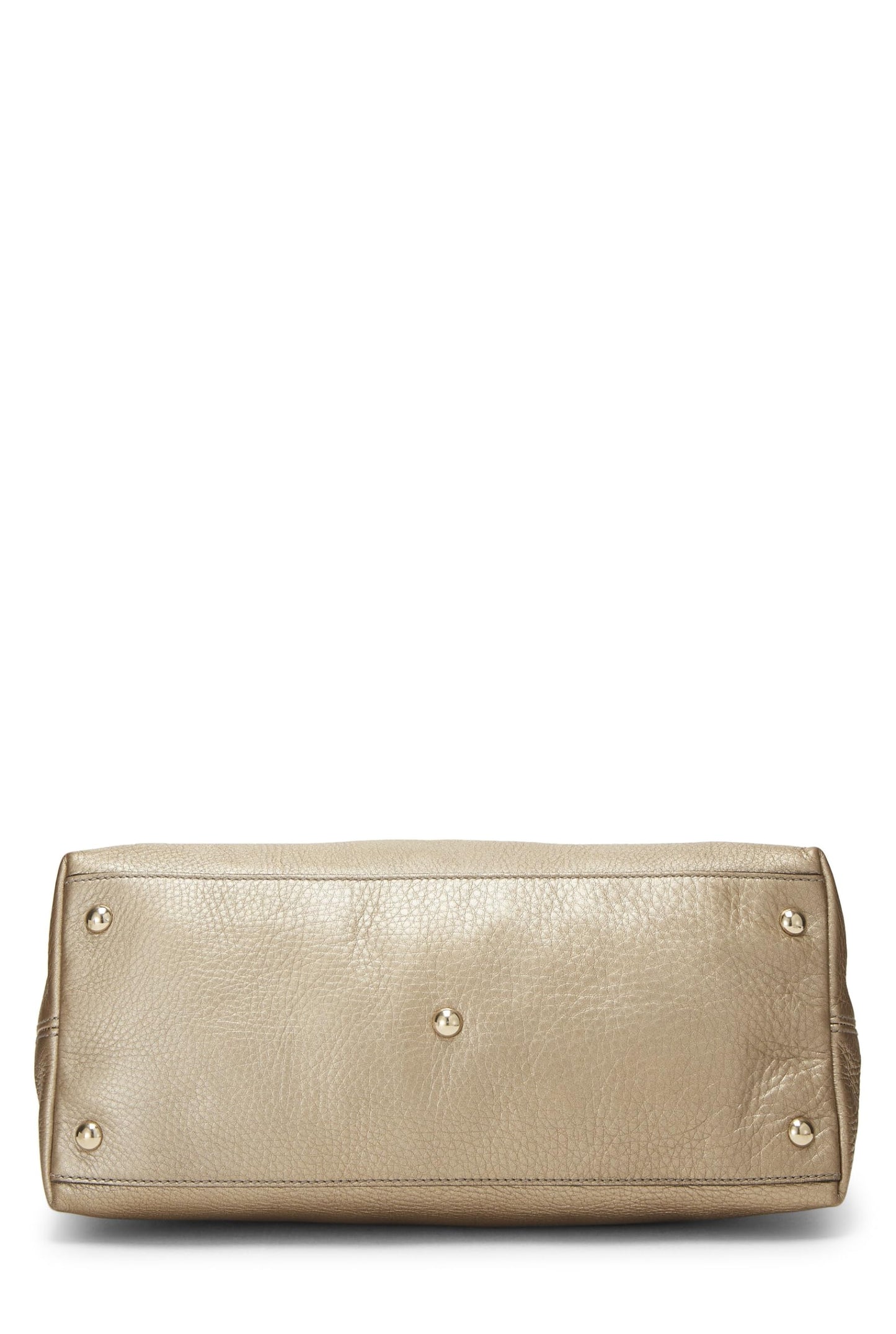 Gucci,  Gold Metallic Leather Soho Top Handle Tote, Gold