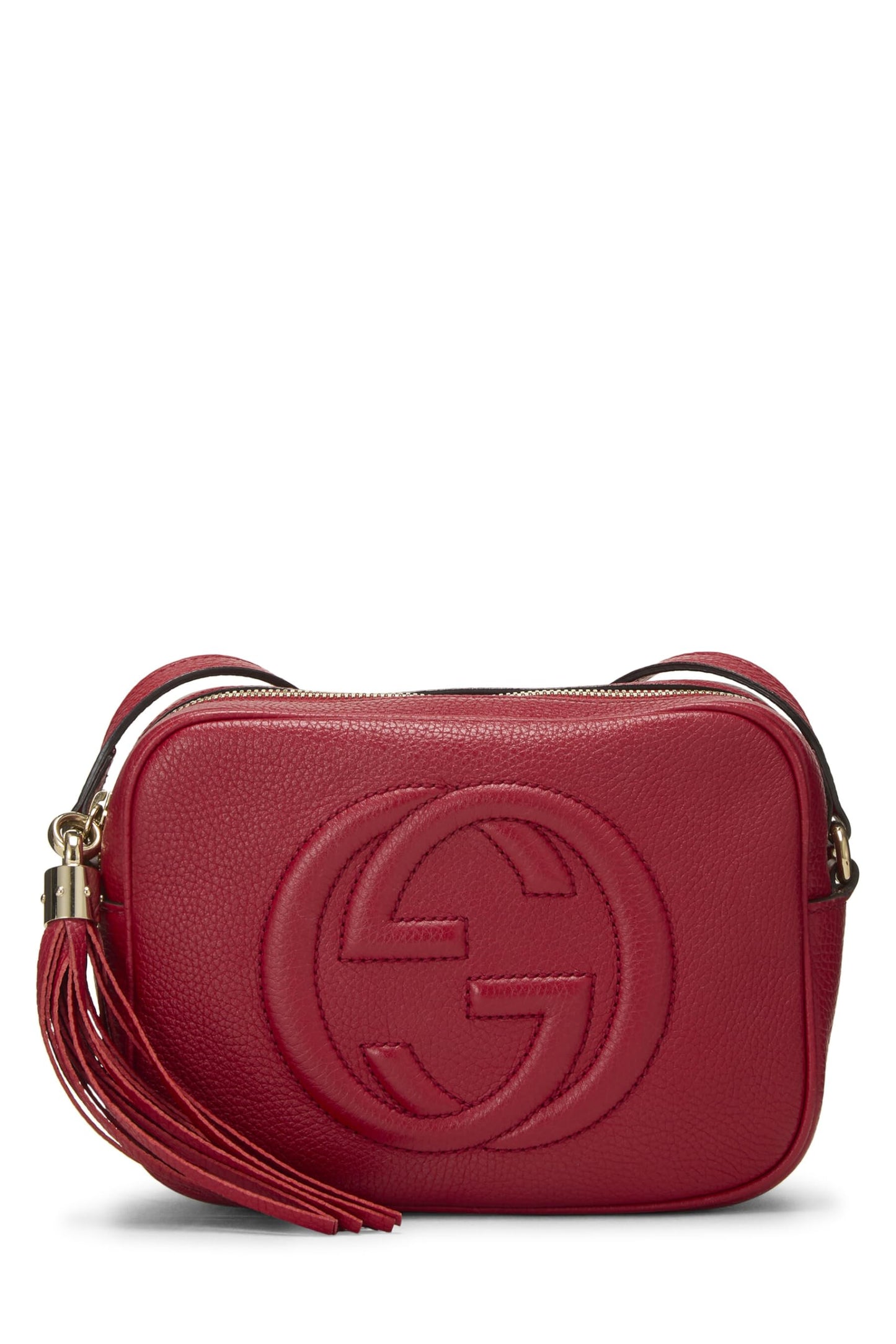 Gucci,  Red Grained Leather Soho Disco, Red