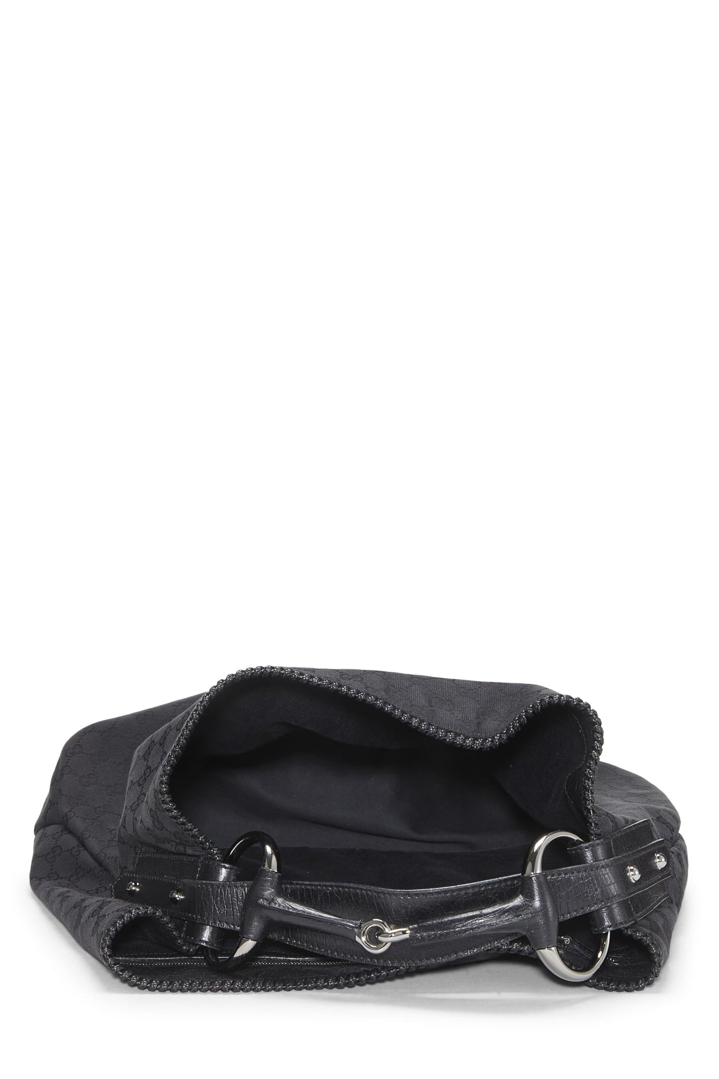 Gucci,  Black Original GG Canvas Horsebit Hobo Large, Black