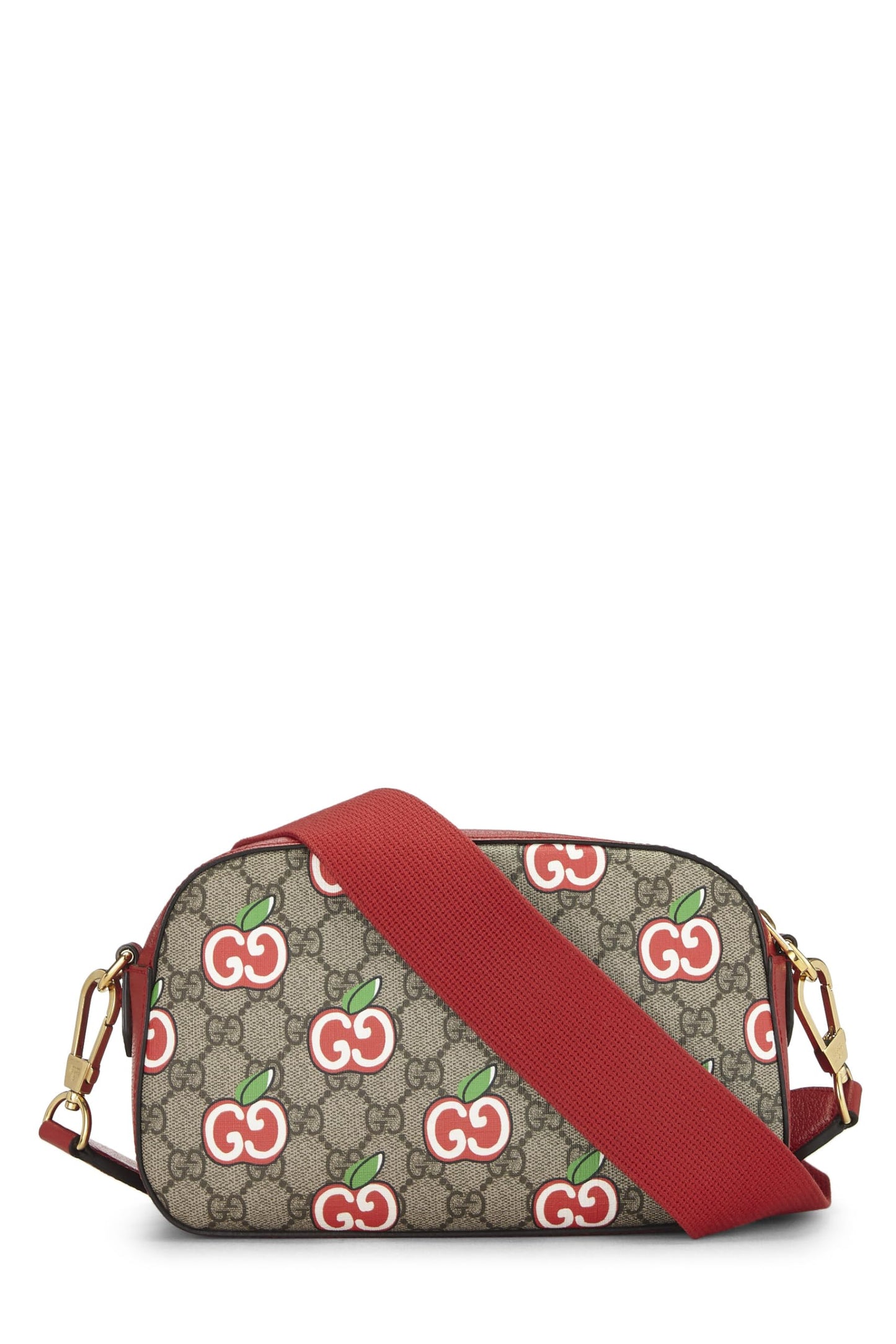 Gucci,  Red Original GG Supreme Canvas Apple Camera Bag, Red