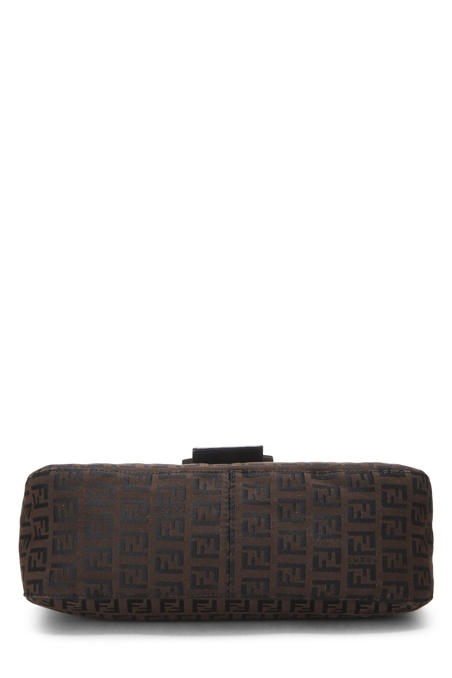 Fendi,  Black Nylon Zucchino Shoulder Bag, Brown