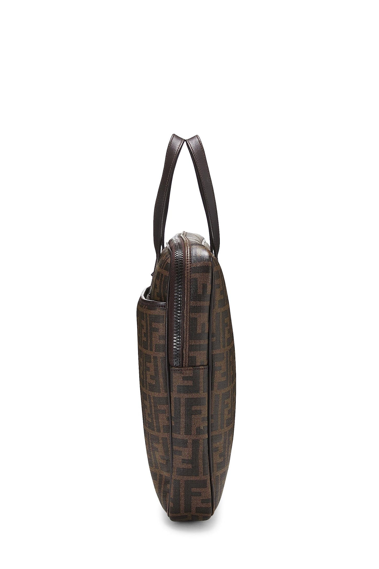 Fendi,  Brown Zucca Coated Canvas Briefcase, Brown