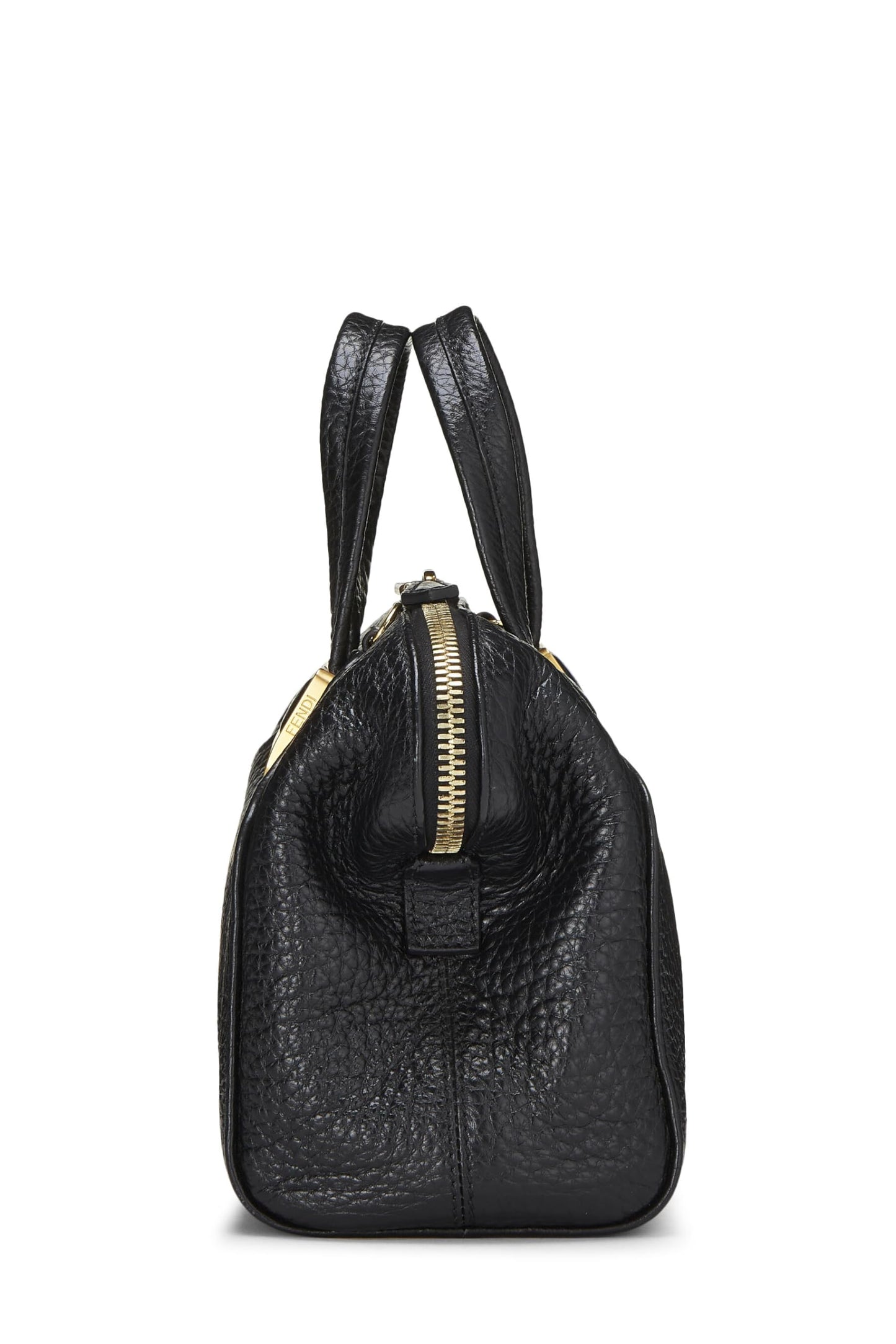 Fendi,  Black Leather Chameleon Small, Black